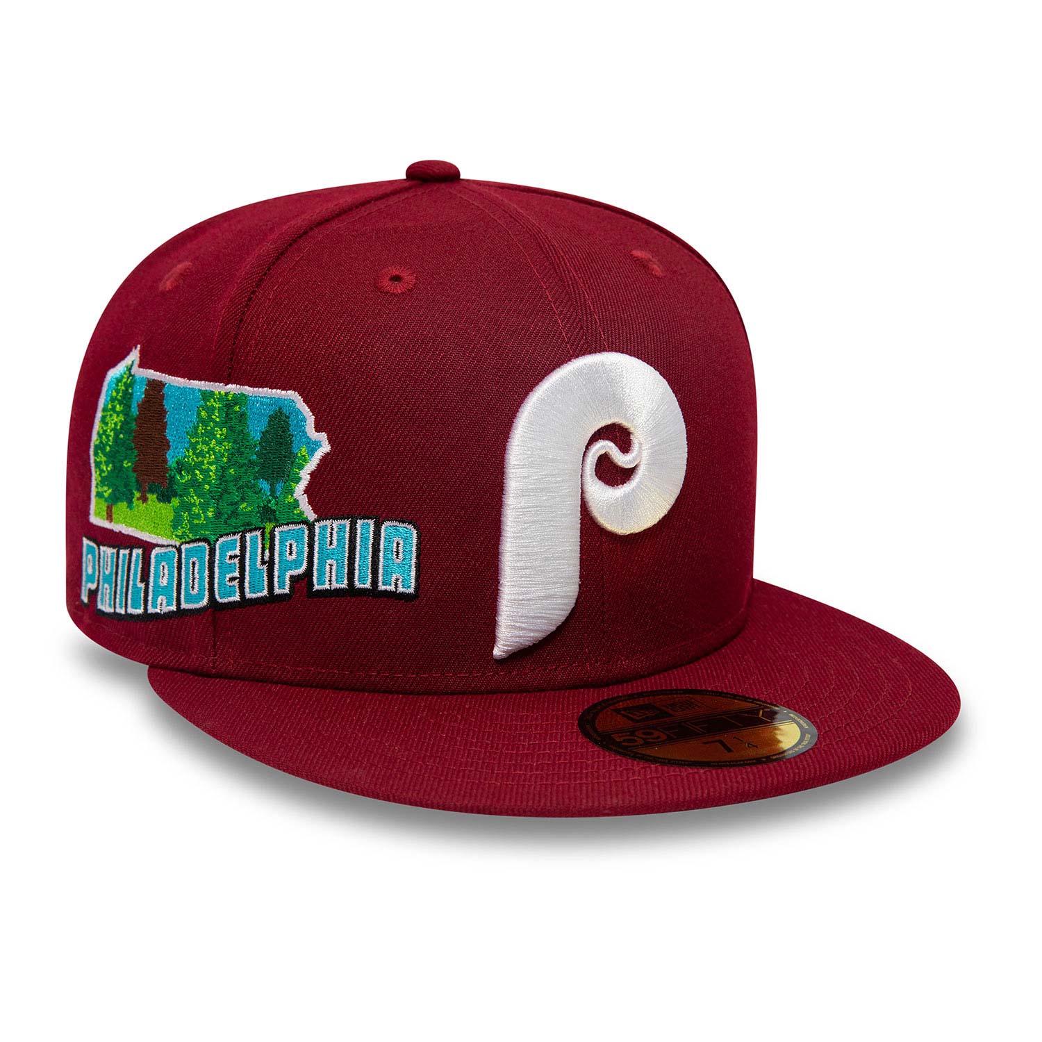 Philadelphia Phillies Stateview Red 59FIFTY Fitted Cap