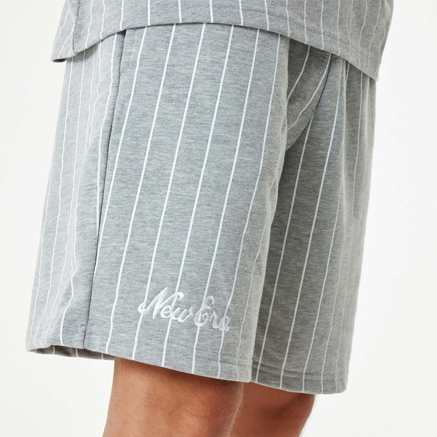 New Era Pinstripe Grey Shorts