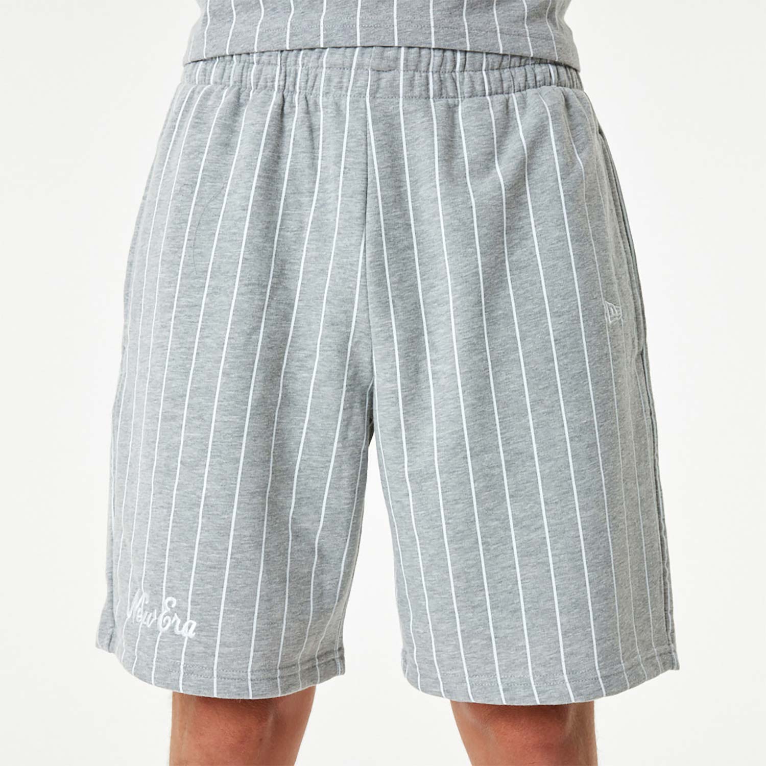 New Era Pinstripe Grey Shorts