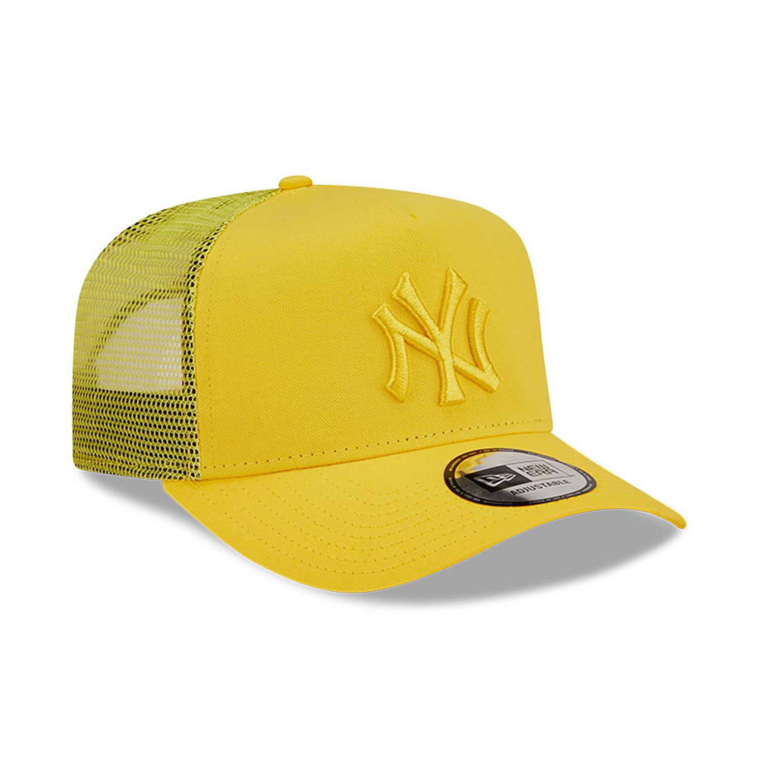 New York Yankees Tonal Mesh Yellow A-Frame Trucker Cap