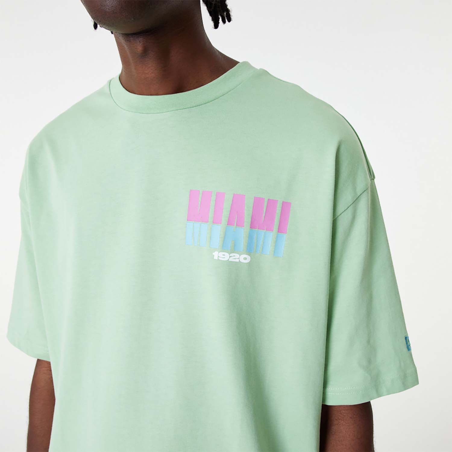 New Era Miami Graphic Green Oversized T-Shirt
