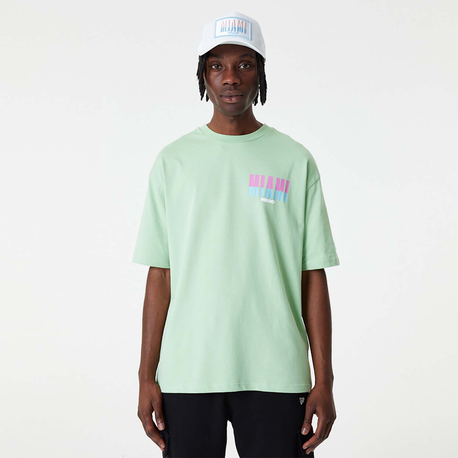New Era Miami Graphic Green Oversized T-Shirt