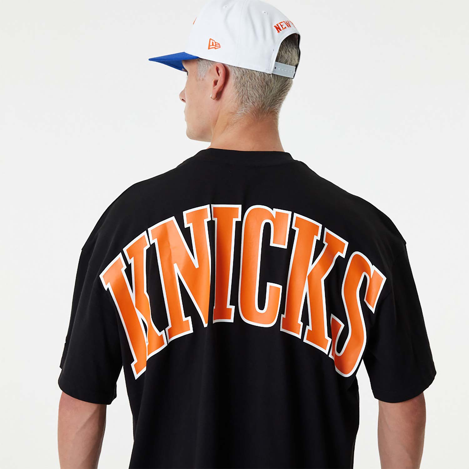 T-shirt oversize New York Knicks NBA Infill Logo Nera