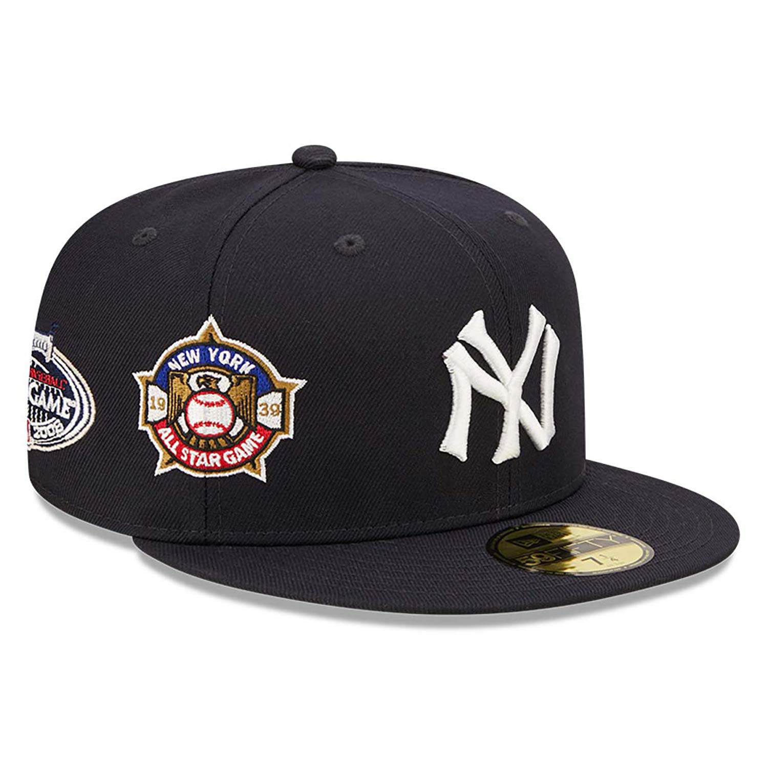 New York Yankees Cooperstown Multi Patch Black 59FIFTY Fitted Cap