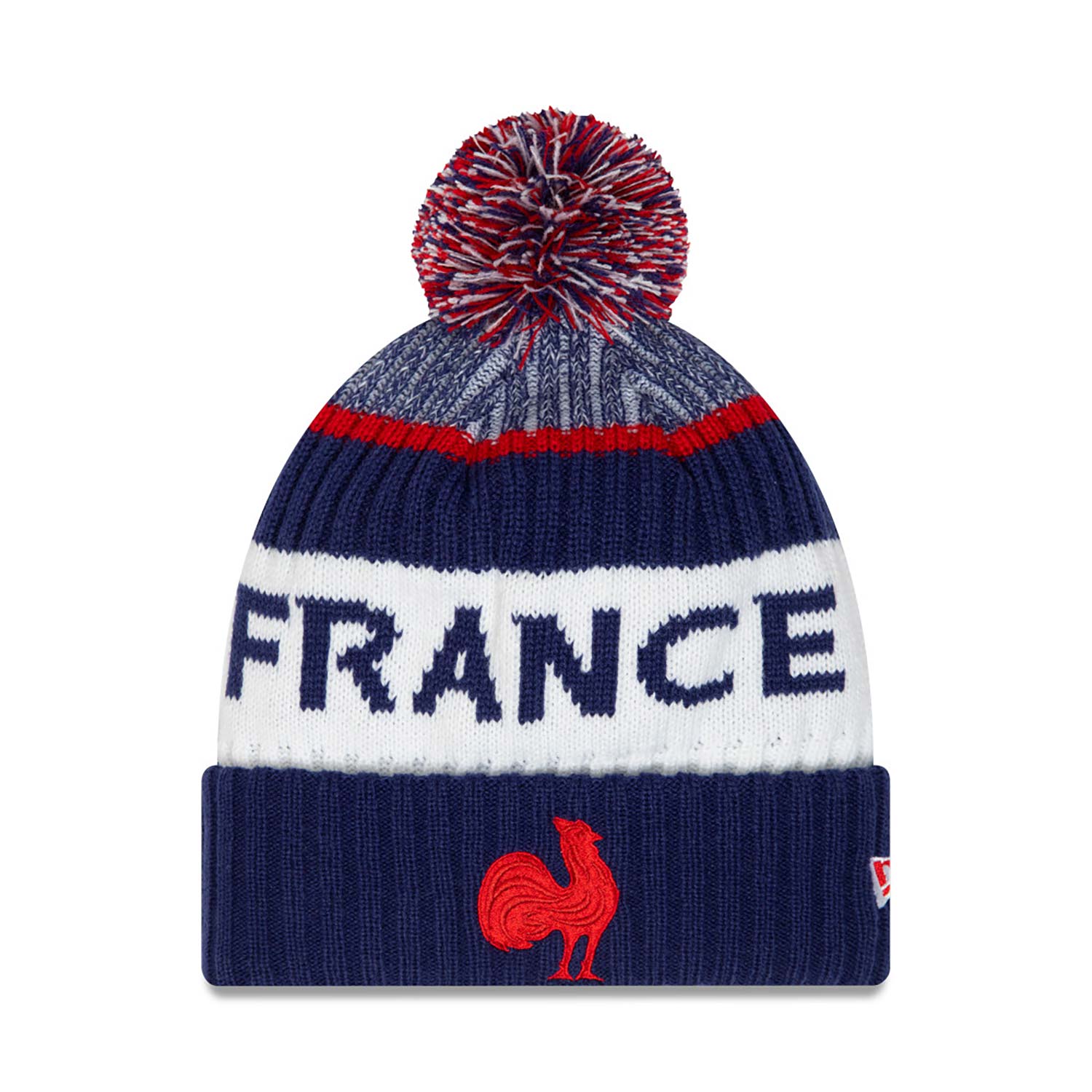 French Federation Of Rugby Blue Bobble Knit Beanie
