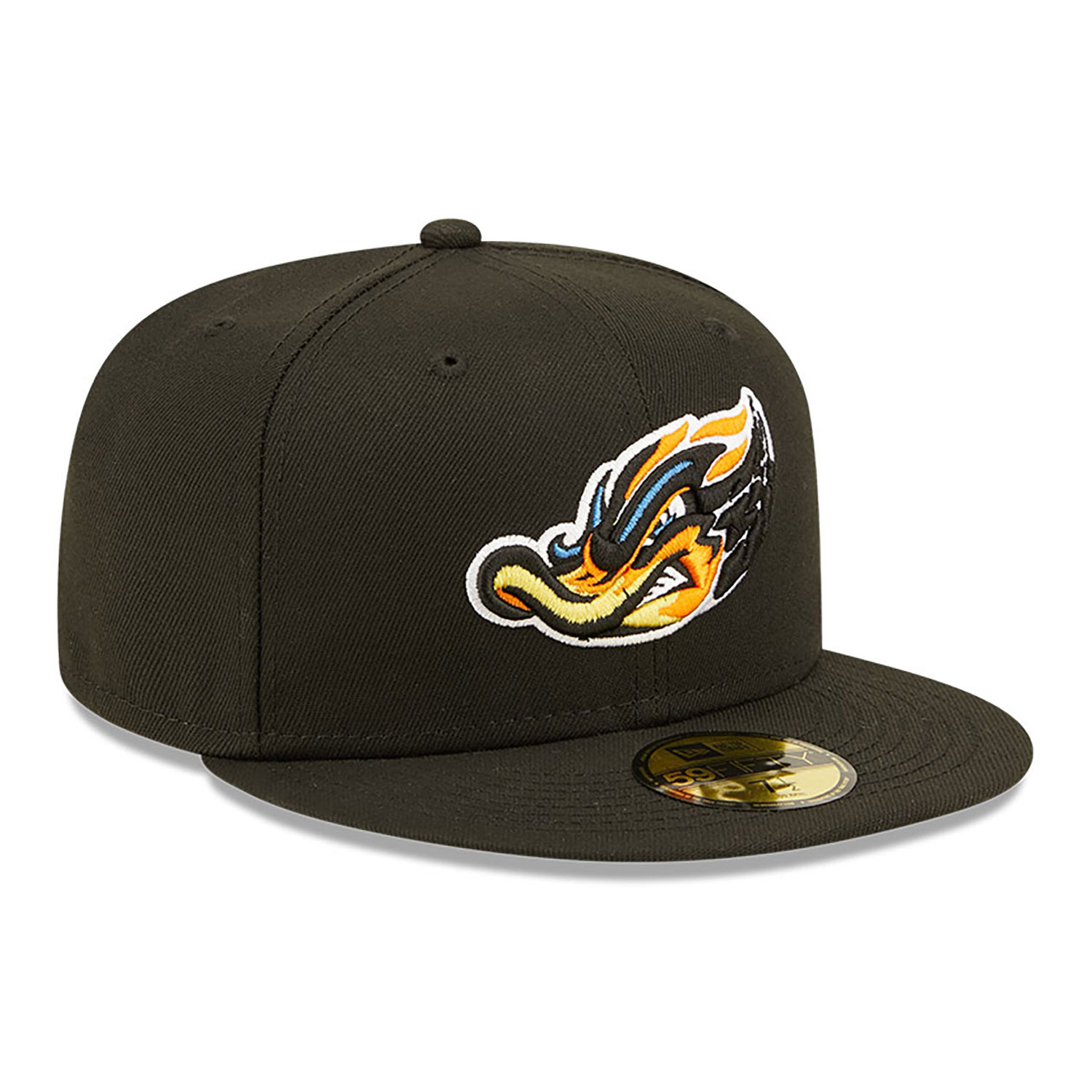 Akron Rubber Ducks MiLB Black 59FIFTY Fitted Cap