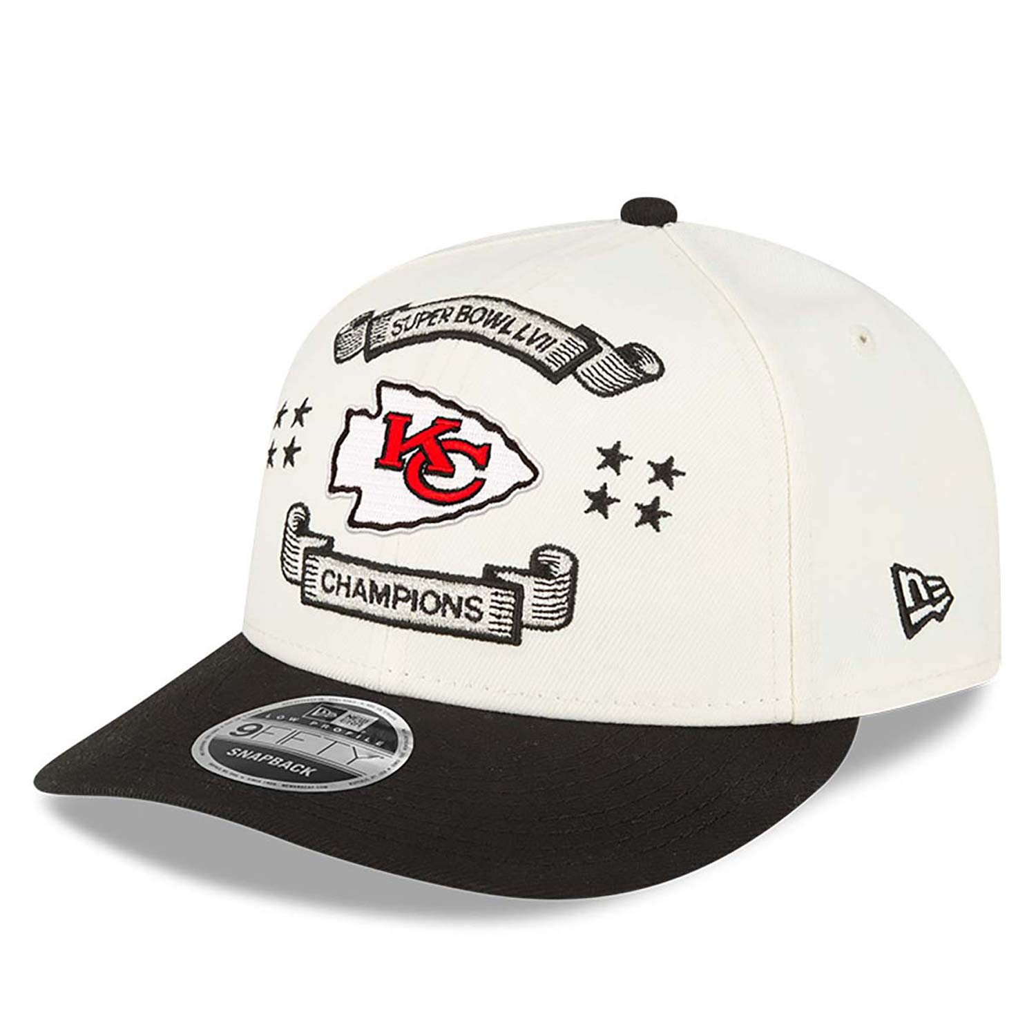 Kansas City Chiefs Super Bowl LVII Champions White Low Profile 9FIFTY Snapback Cap