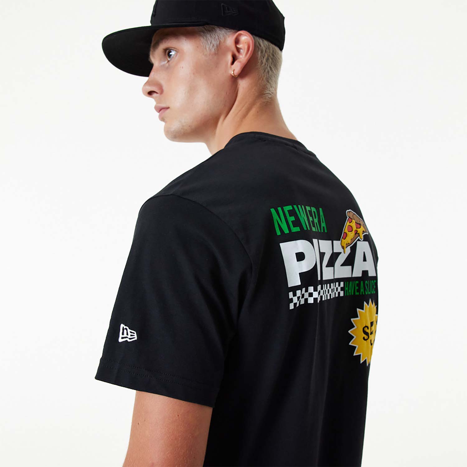 New Era Pizza Graphic Black T-Shirt