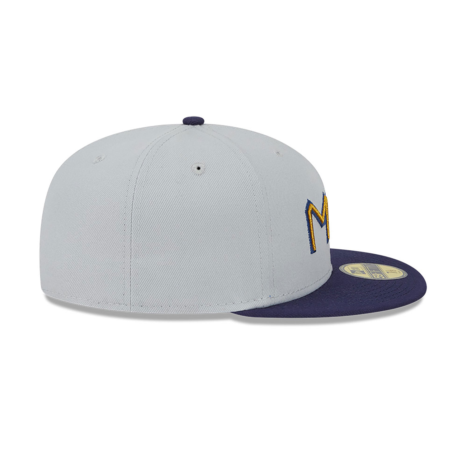 Milwaukee Brewers Metallic City Grey 59FIFTY Fitted Cap