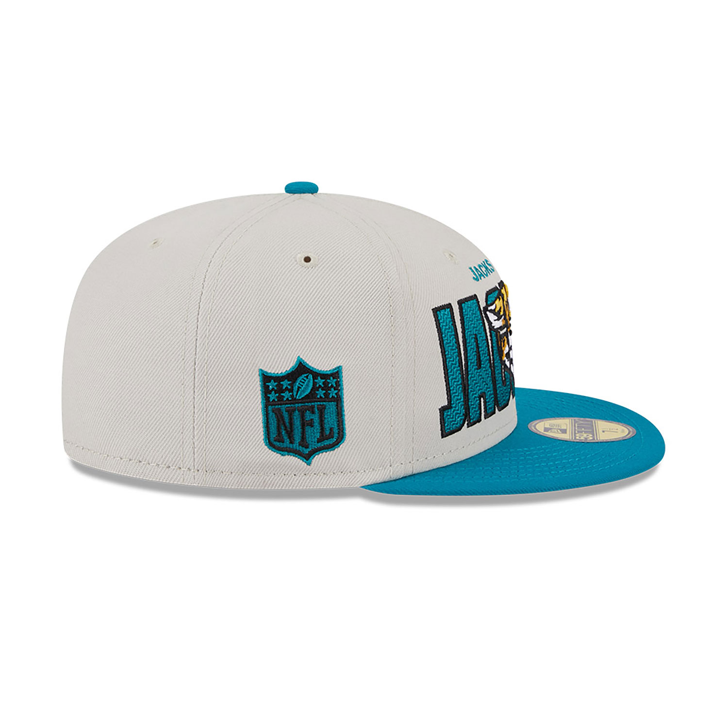 Jacksonville Jaguars NFL 2023 Draft White 59FIFTY Fitted Cap