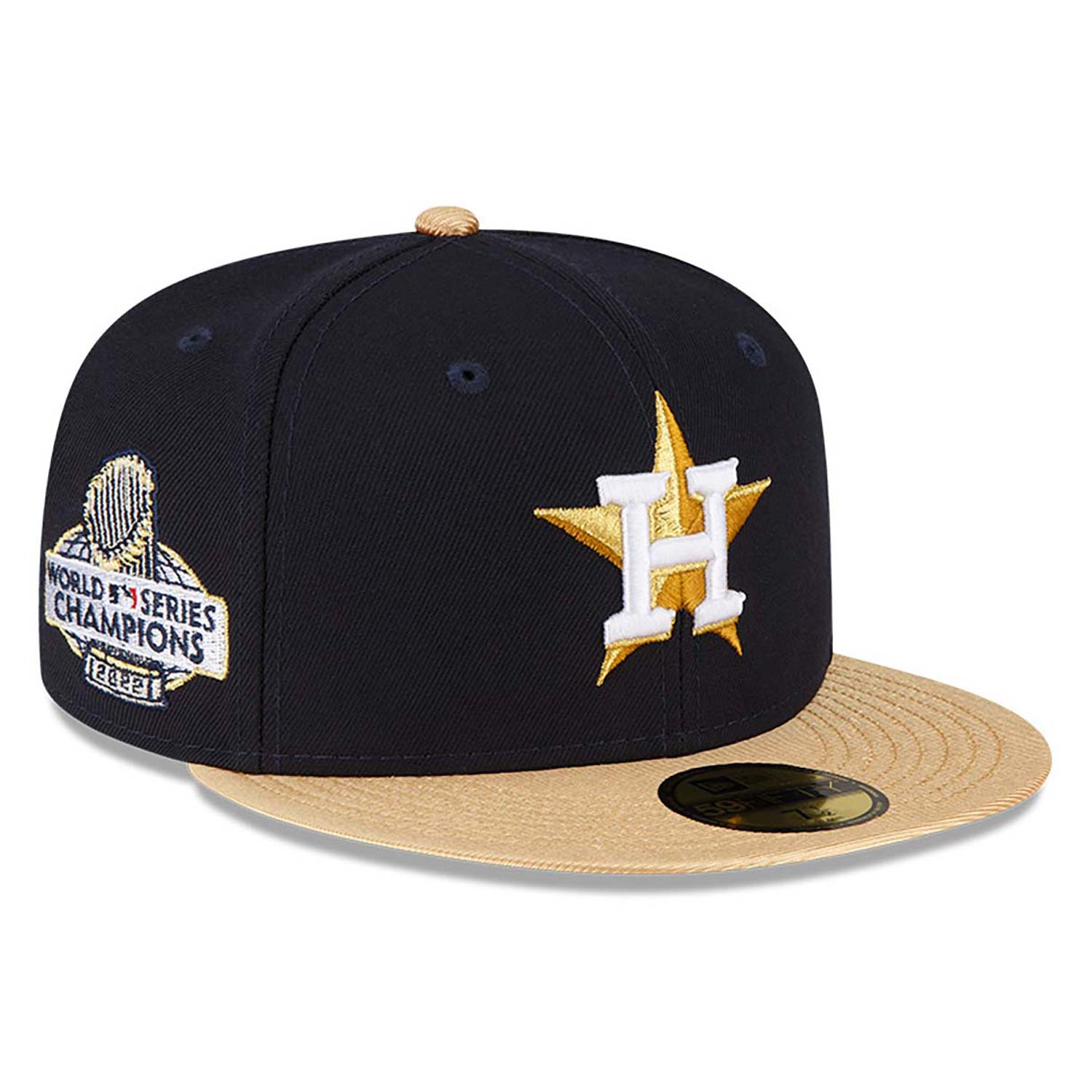 New Era MLB Gold Houston Astros 59FIFTY Fitted Cap C2_825 New Era Cap