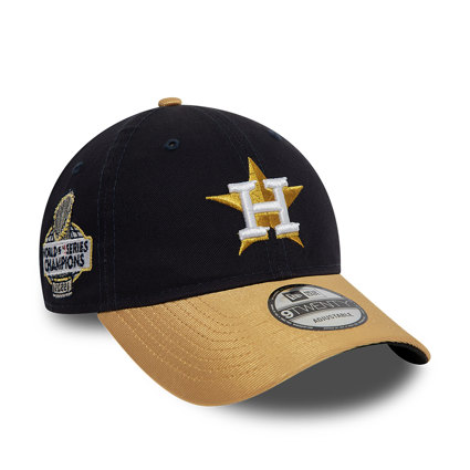 Houston Astros MLB Gold Blue 39THIRTY Stretch Fit Cap