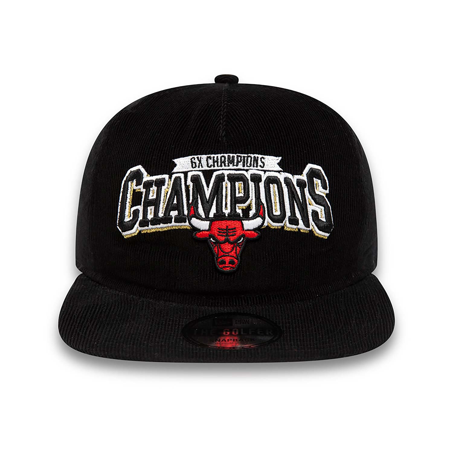 Chicago Bulls League 6X Champions Black Golfer Snapback Cap
