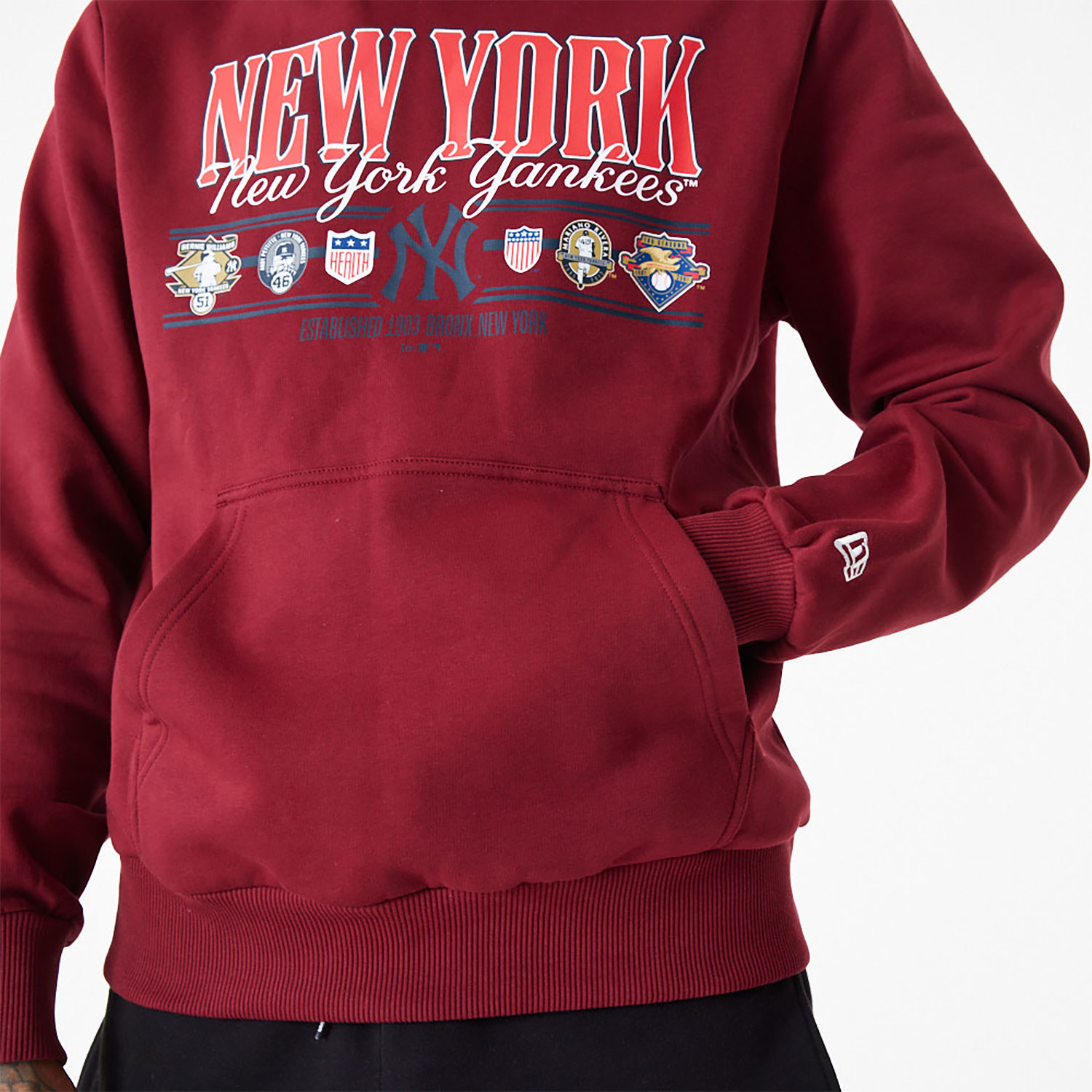 New York Yankees MLB Team Graphic Dark Red Hoodie