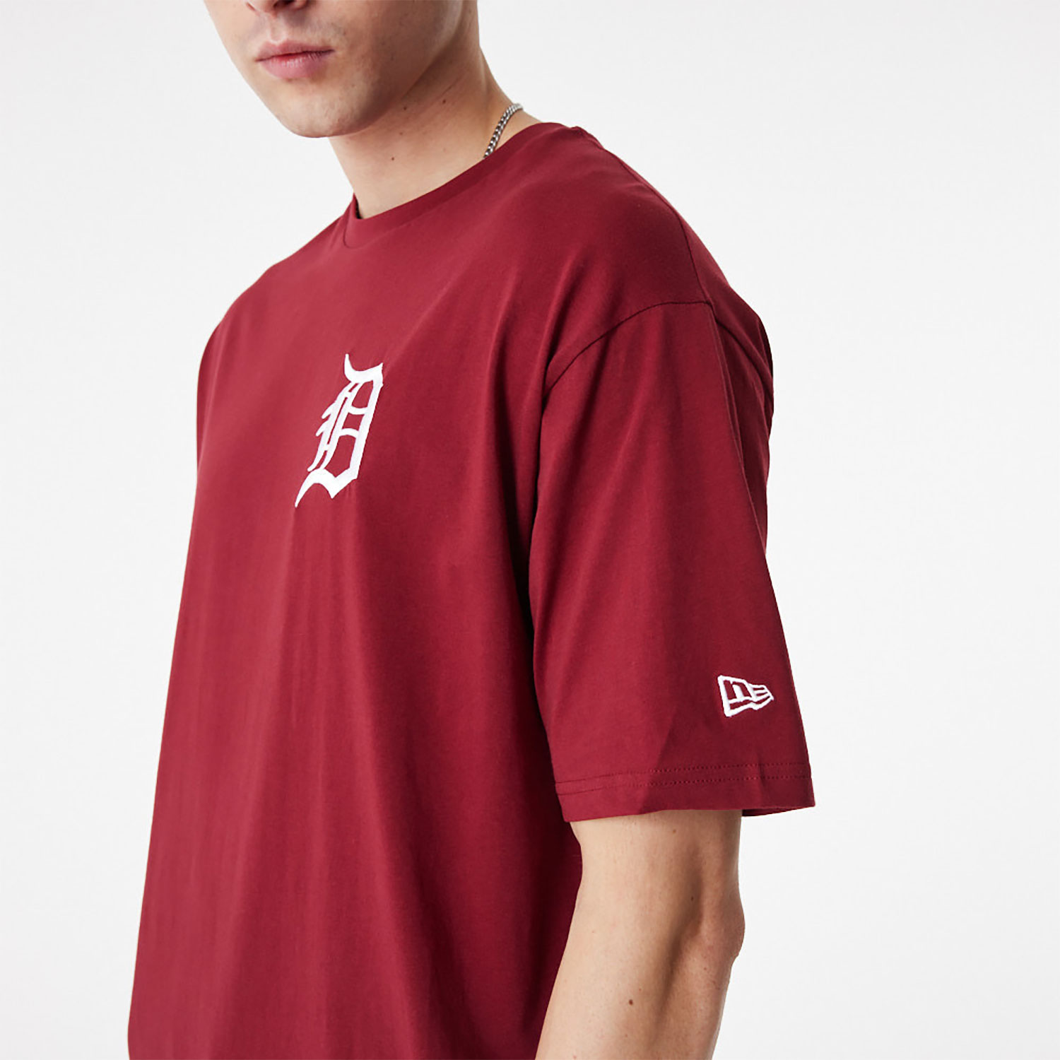 Detroit Tigers League Essential Oversized Dark Red T-Shirt