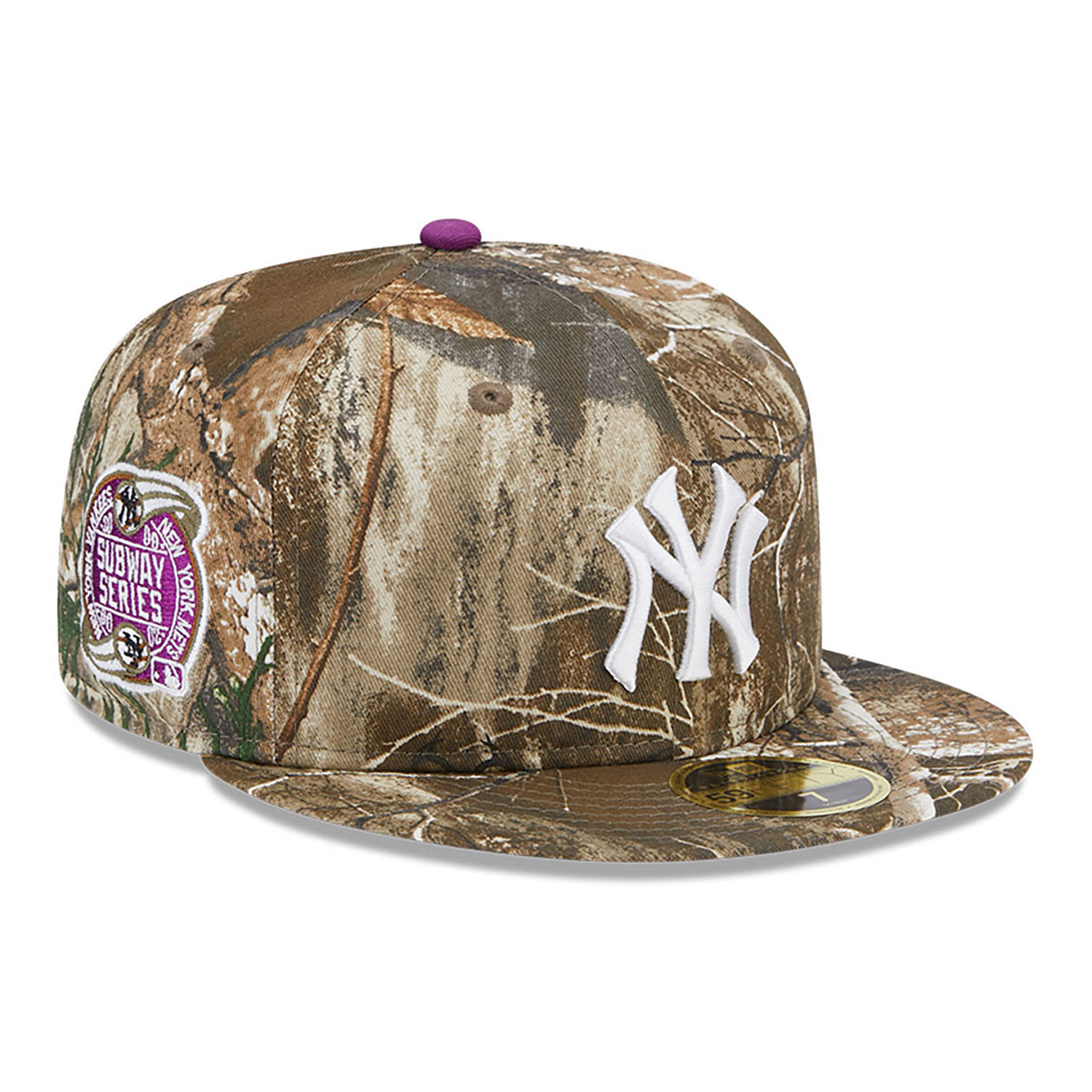 New York Yankees MLB Real Tree Camo 59FIFTY Retro Crown Fitted Cap