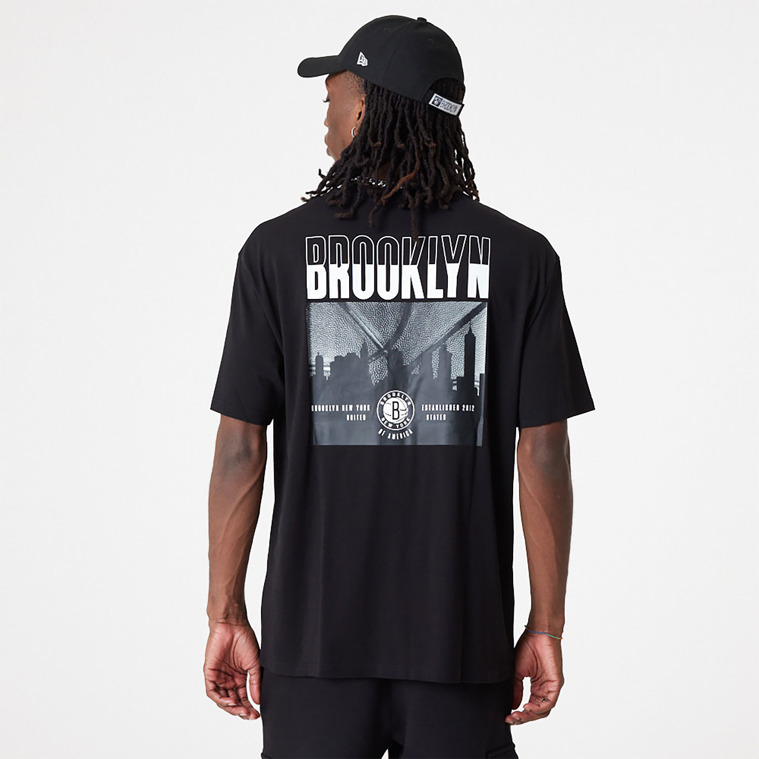 Brooklyn Nets City Graphic Black Oversized T-Shirt