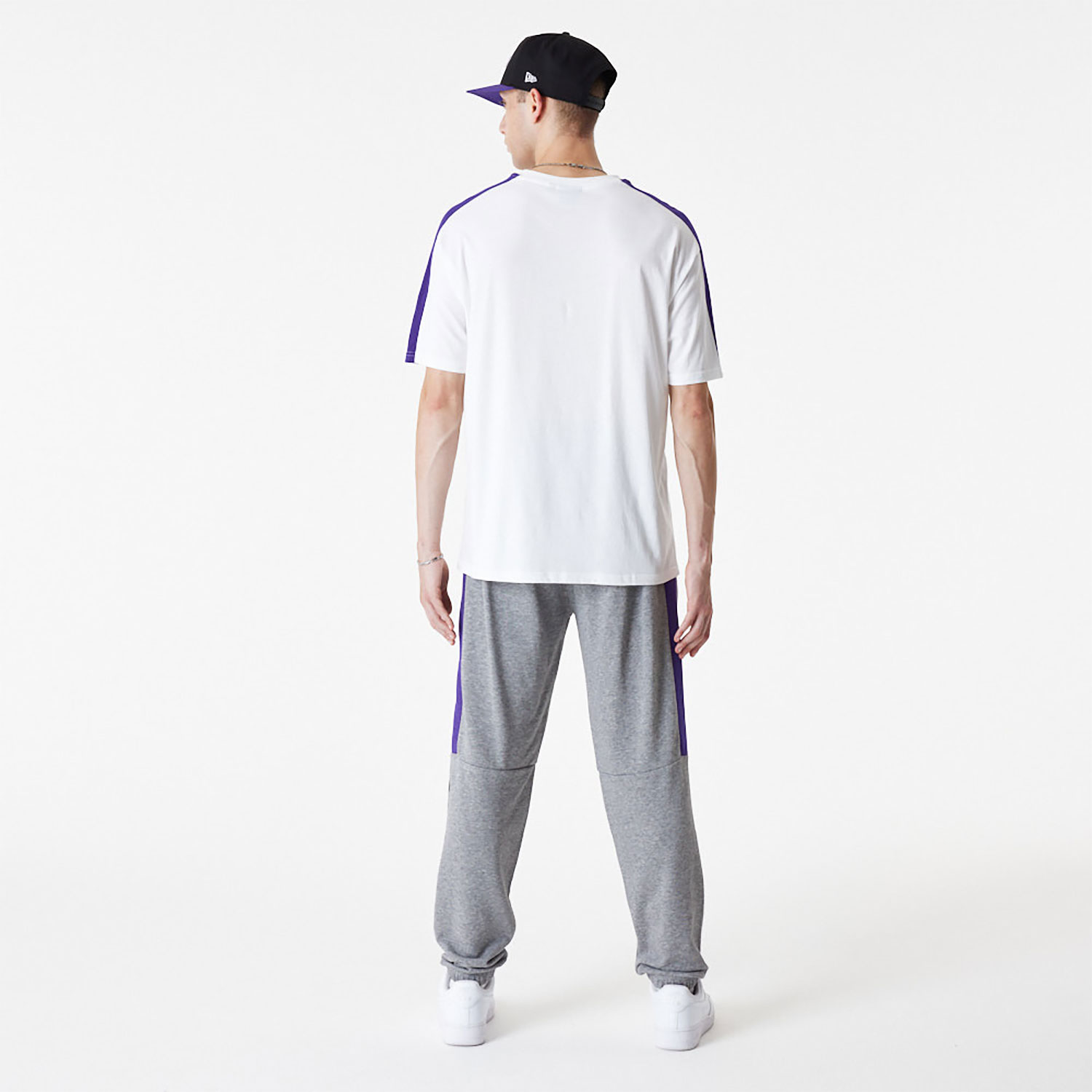 LA Lakers NBA Colour Block White Oversized T-Shirt