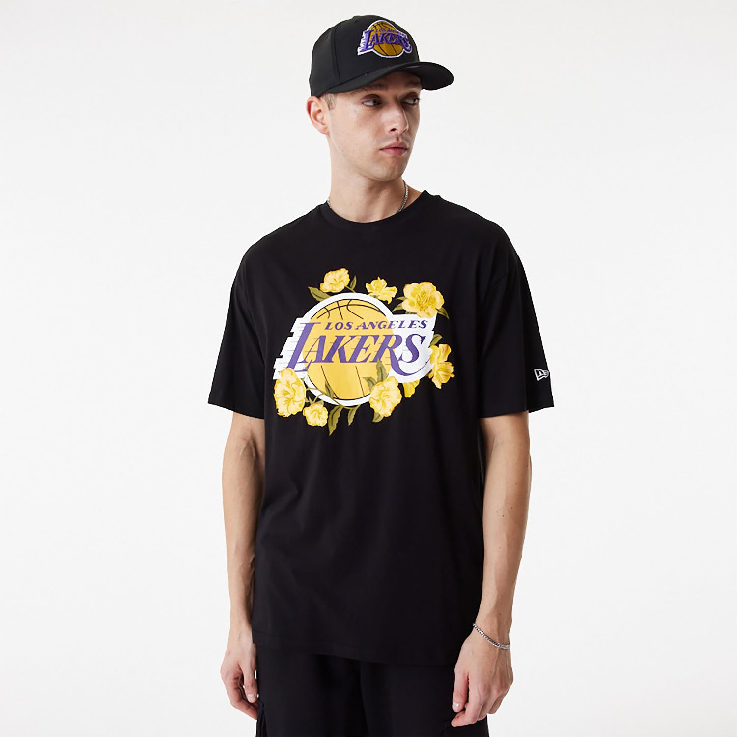 NBA Arch Wordmark LA Lakers Oversized T-Shirt D01_449
