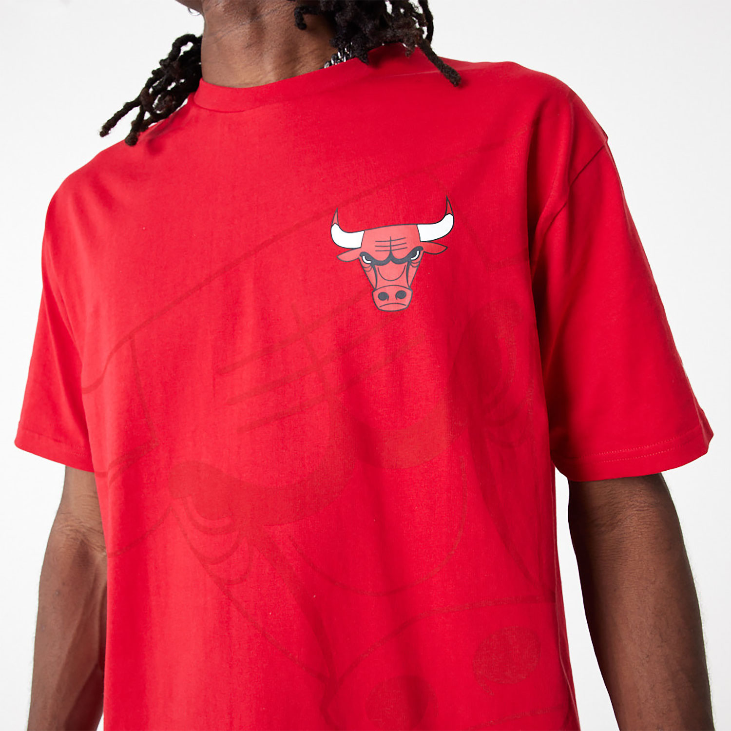 NBA Logo Chicago Bulls Oversized T-Shirt D01_404 | New Era Cap UK