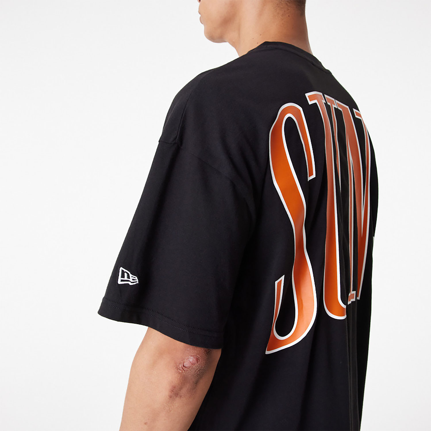 Phoenix Suns NBA Arch Wordmark Black Oversized T-Shirt