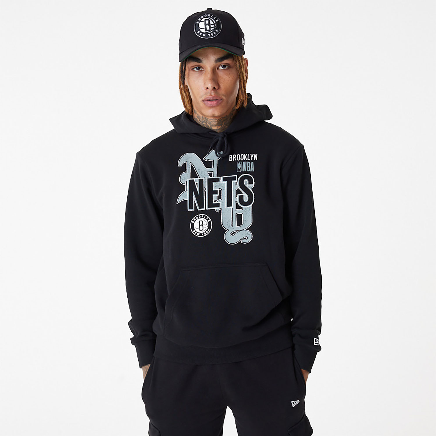 Brooklyn Nets NBA Team Graphic Black Pullover Hoodie