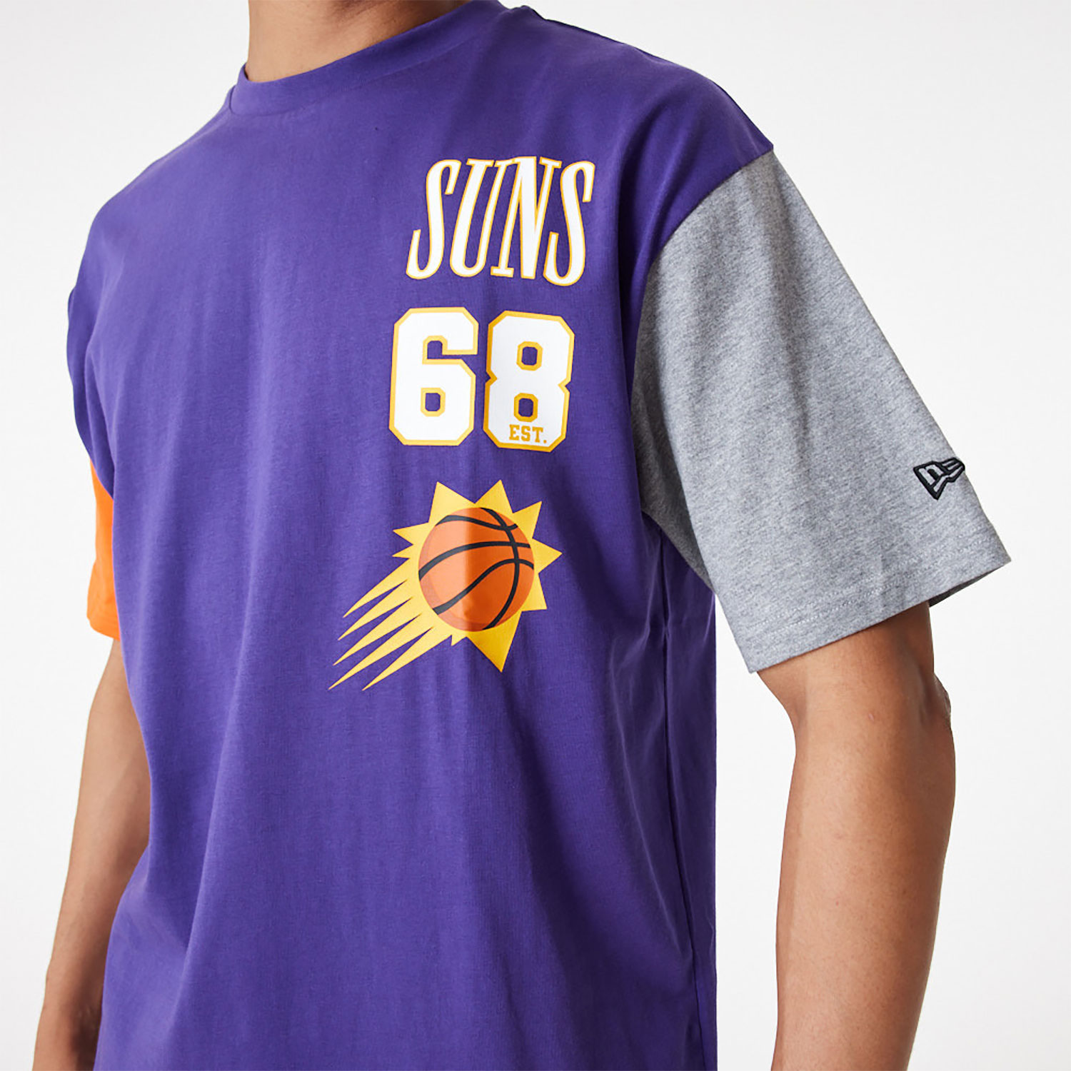Phoenix Suns NBA Cut Sew Dark Purple Oversized T-Shirt