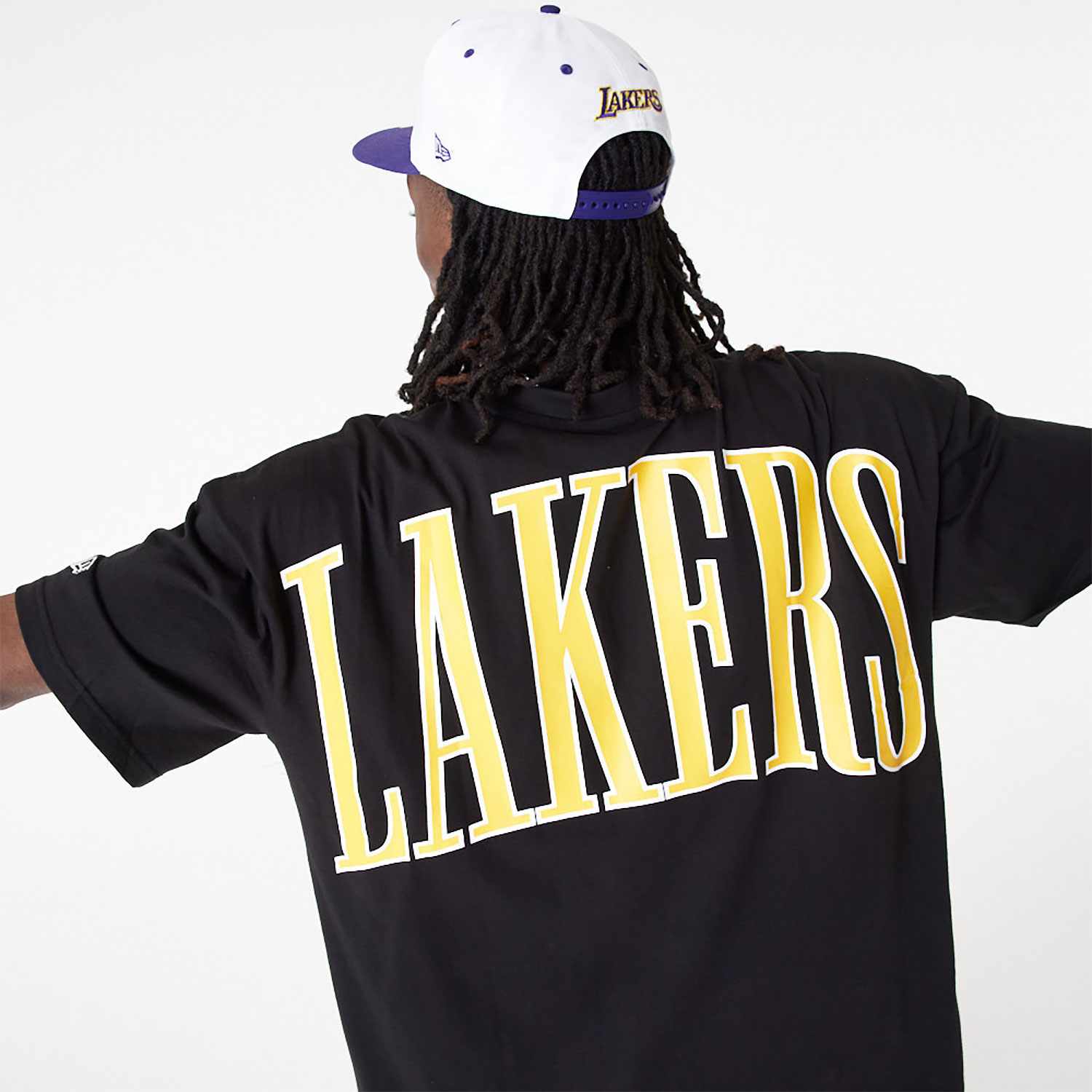 LA Lakers NBA Lifestyle Black Oversized T-Shirt