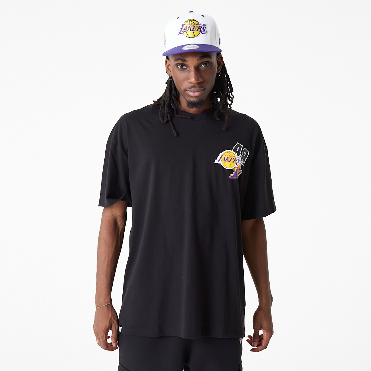 LA Lakers NBA Lifestyle Black Oversized T-Shirt