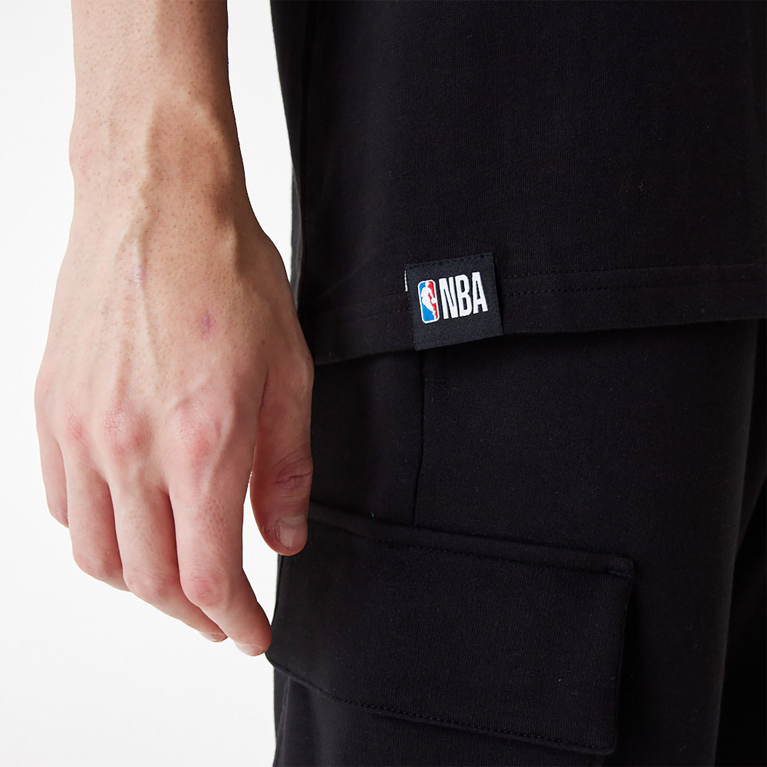 Chicago Bulls NBA Arch Wordmark Black Oversized T-Shirt