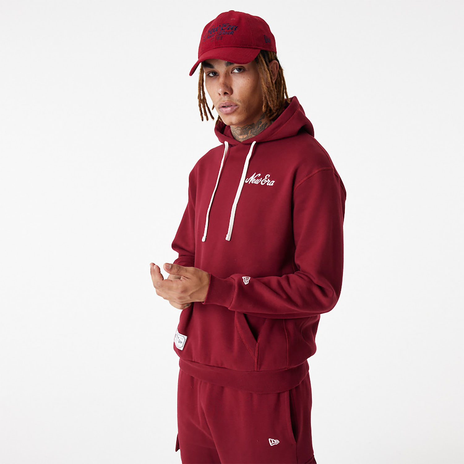 New Era Lifestyle Red Pullover Hoodie