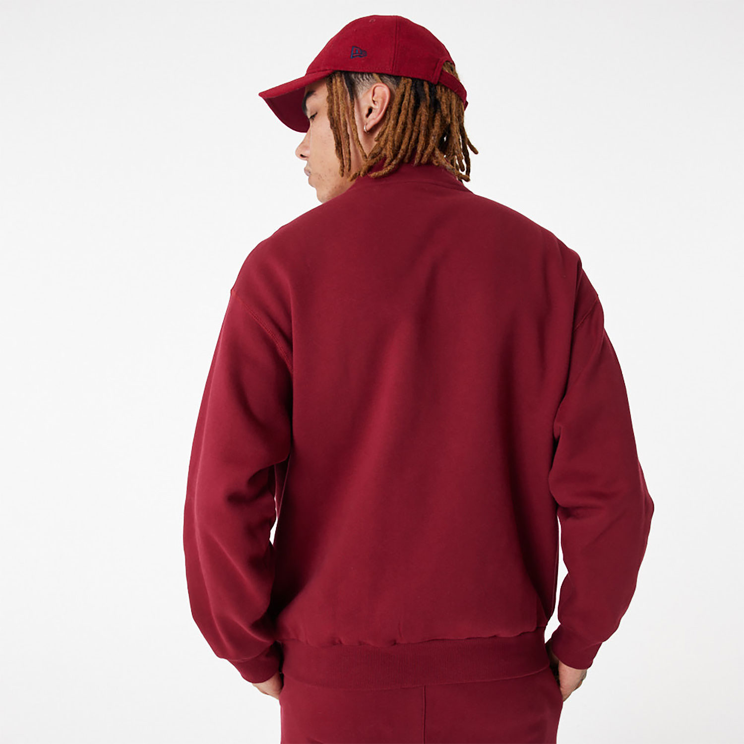 New Era Lifestyle Red Quarter-Zip Sweatshirt