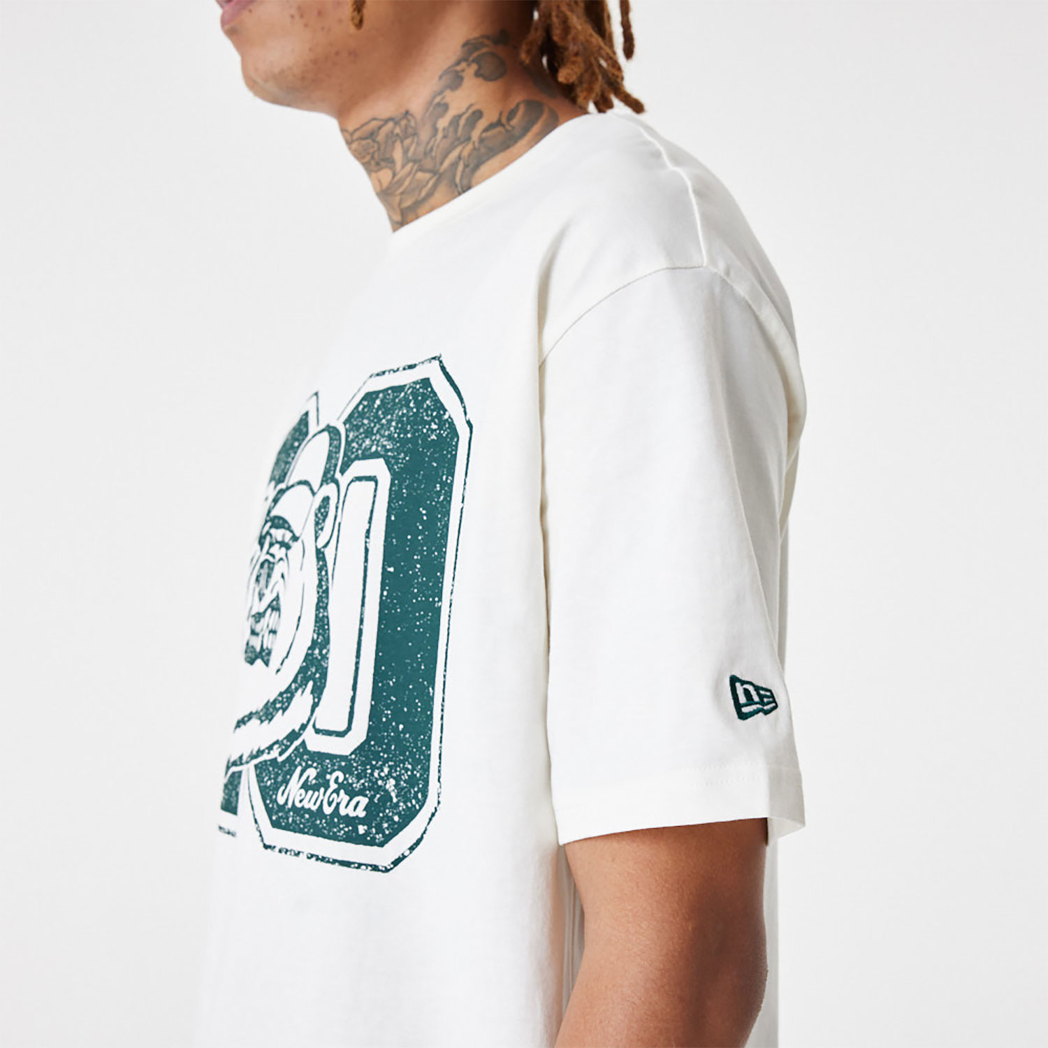 New Era Lifestyle White Oversized T-Shirt