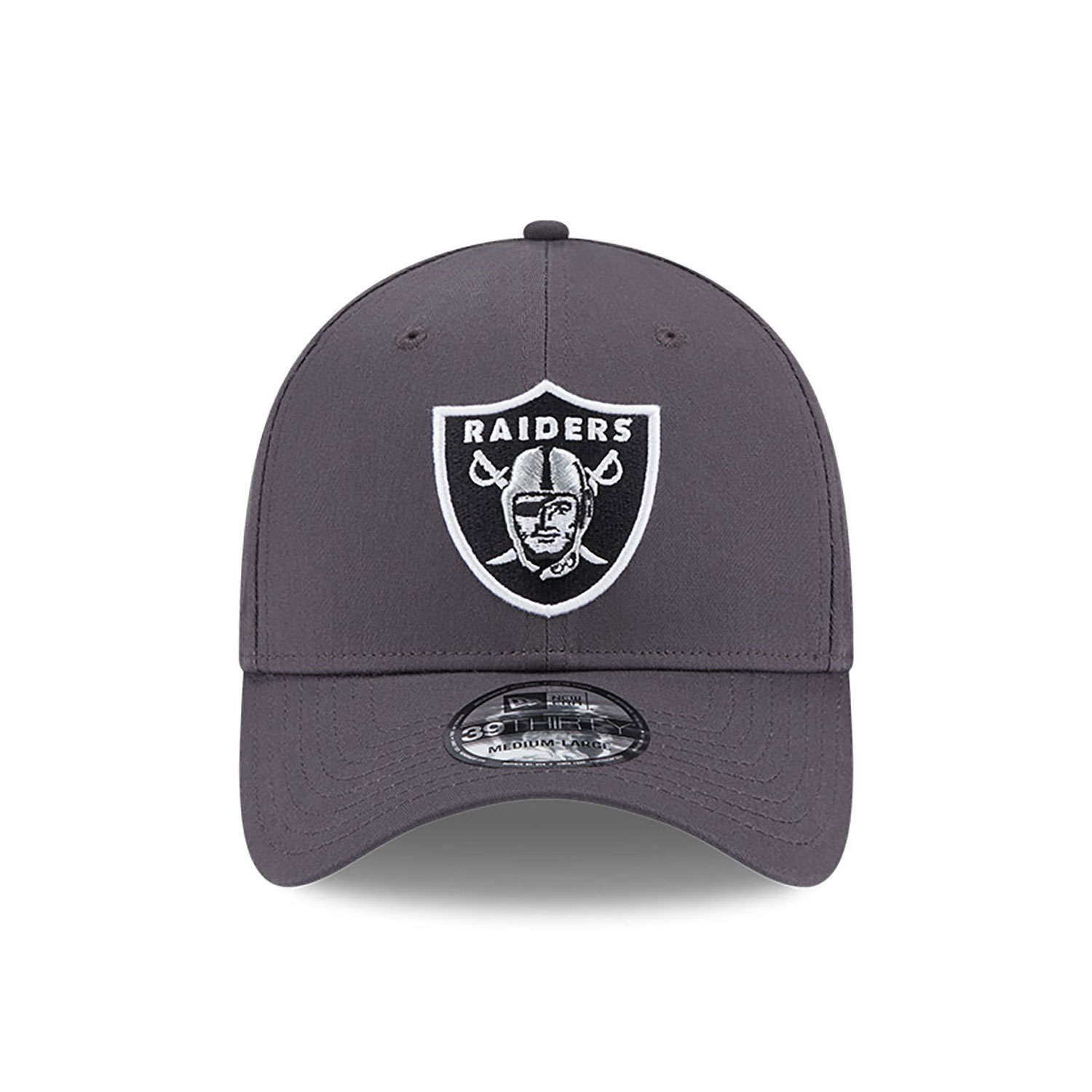 Las Vegas Raiders Grey 39THIRTY Stretch Fit Cap
