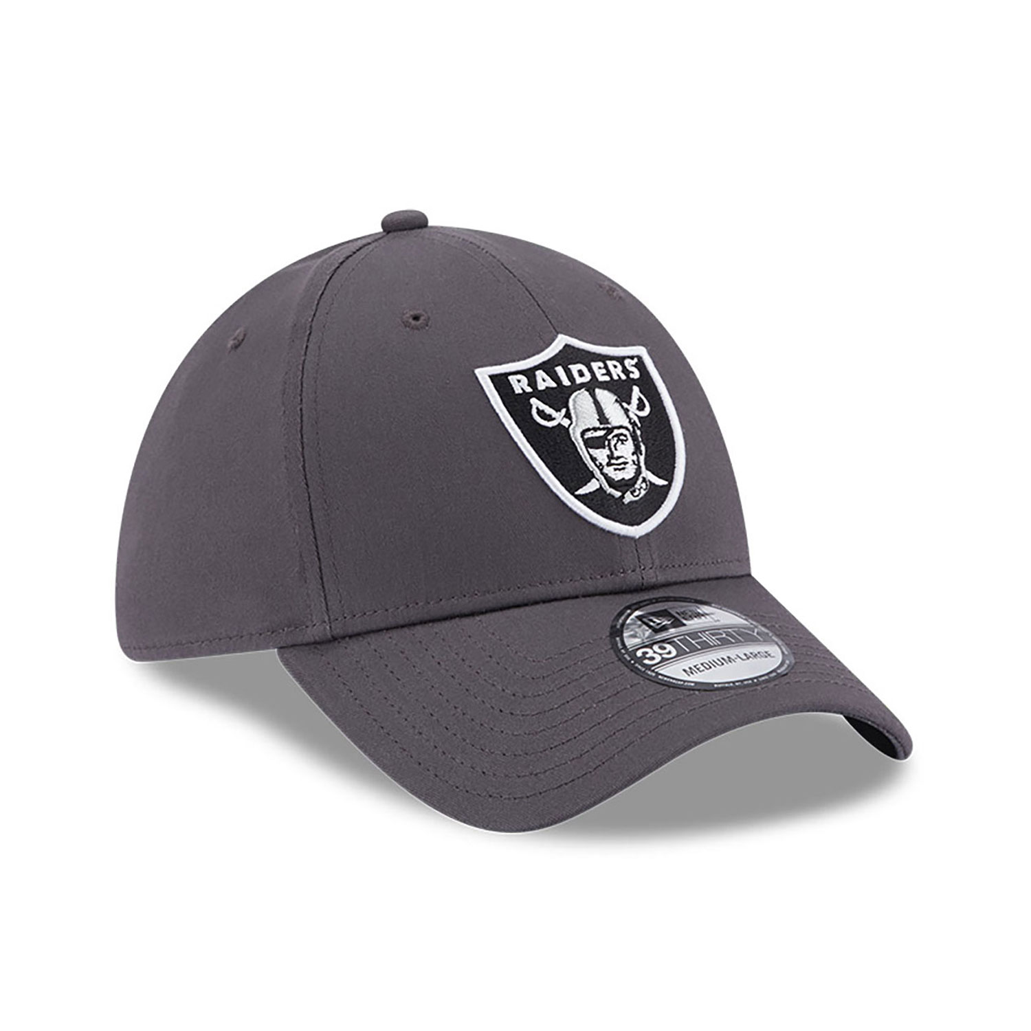 Las Vegas Raiders Grey 39THIRTY Stretch Fit Cap