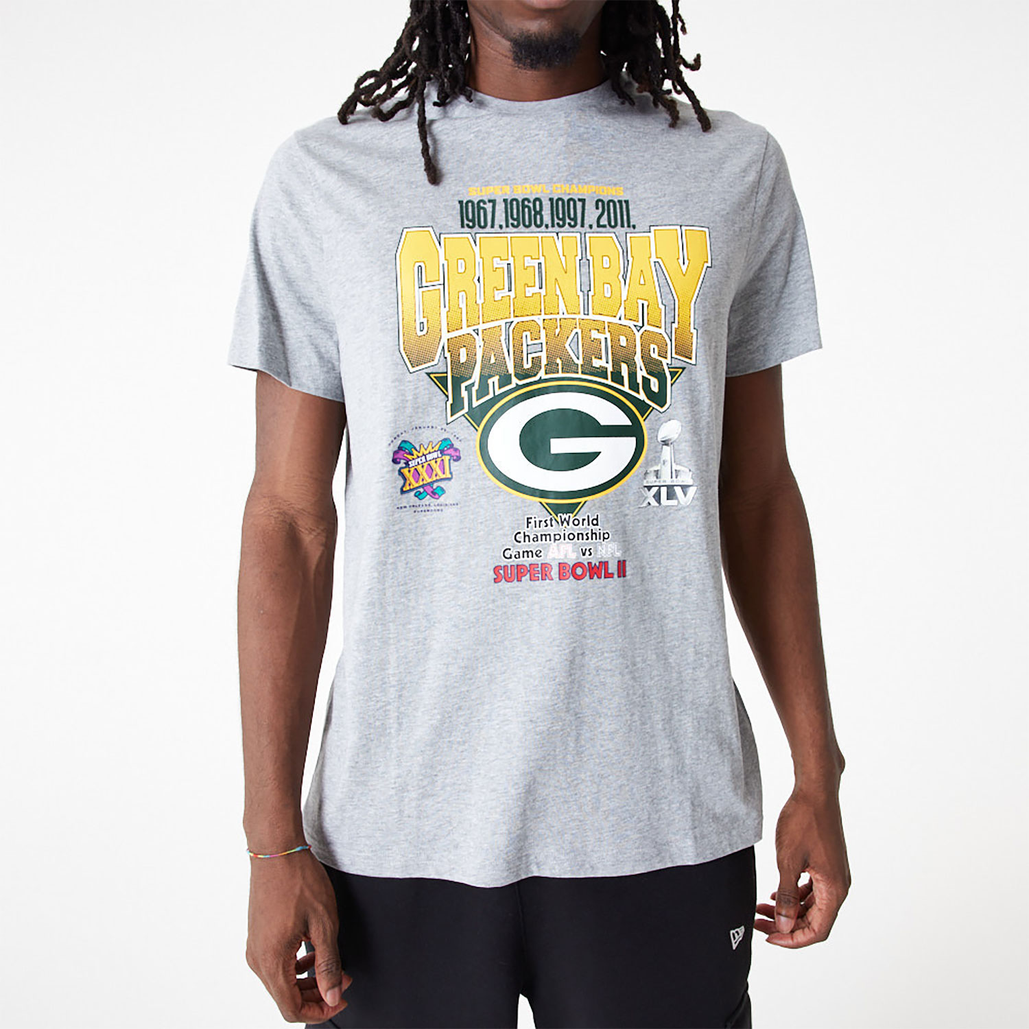Green Bay Packers NFL Wordmark Grey T-Shirt