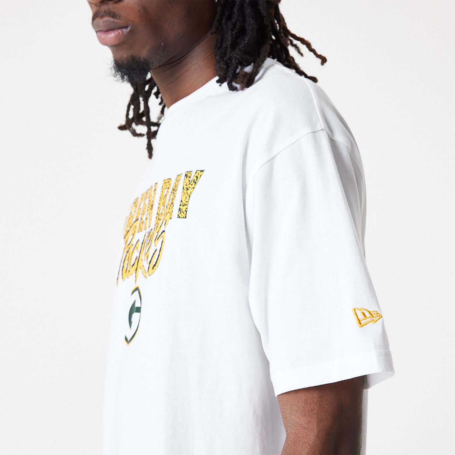 Green Bay Packers NFL Script White Oversized T-Shirt