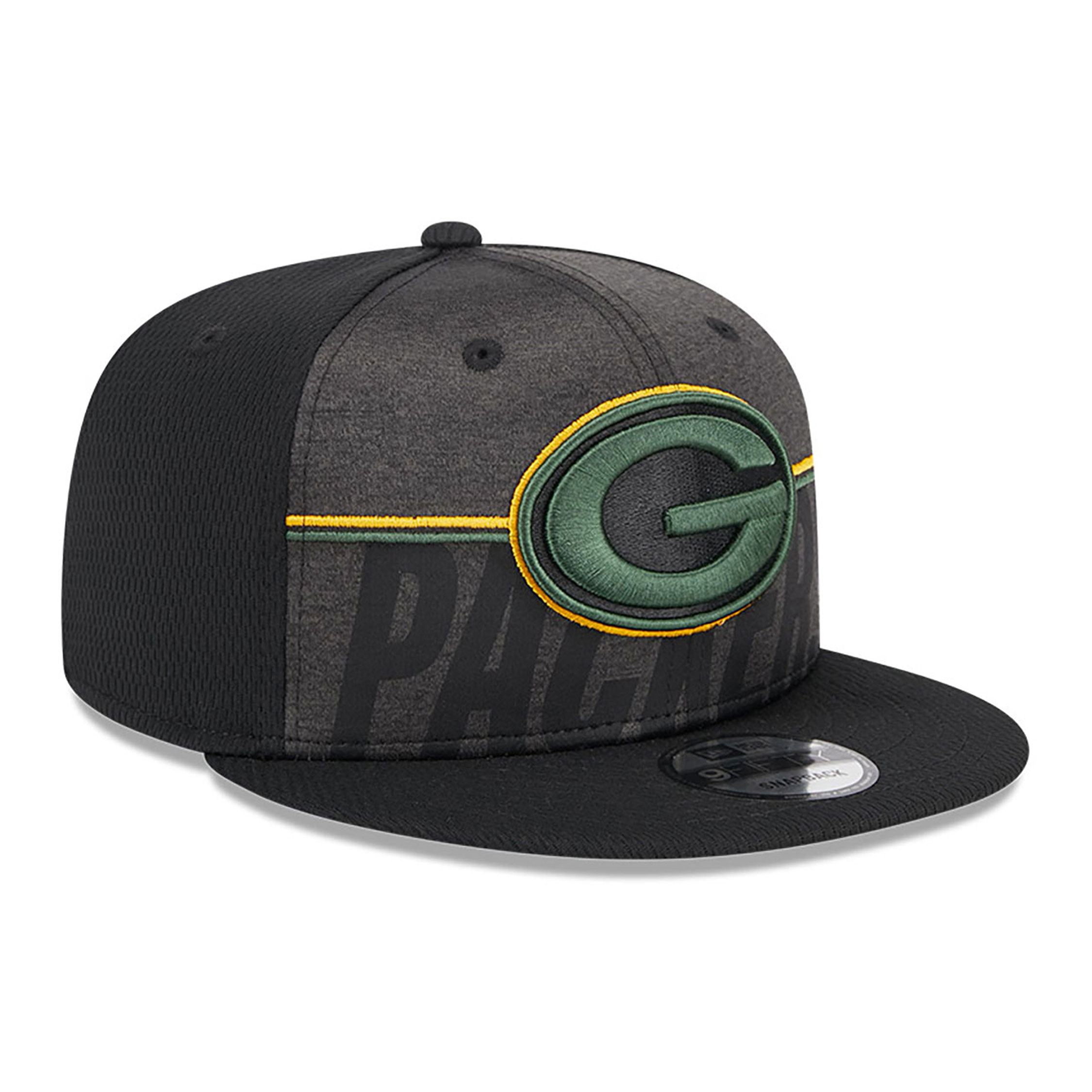 New Era 9Fifty Snapback Cap - Training Green Bay Packers Black