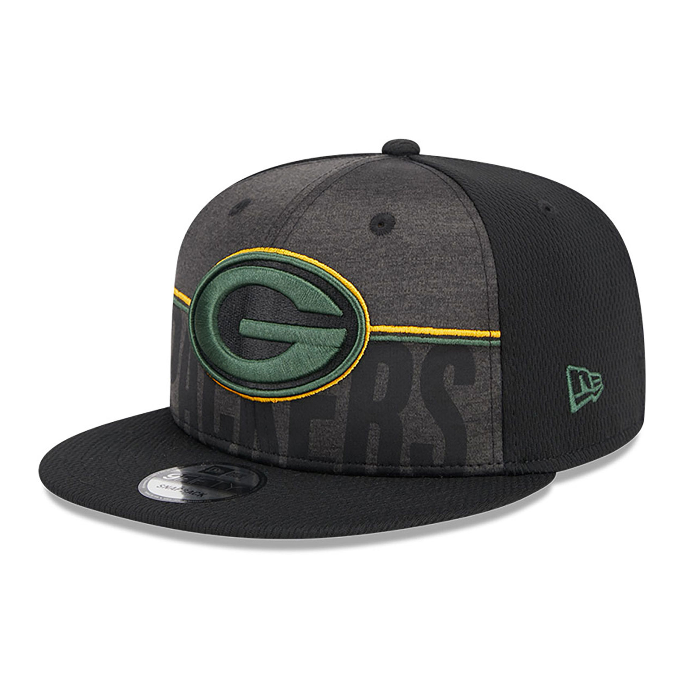 Green Bay Packers NFL Training Black 9FIFTY Snapback Cap