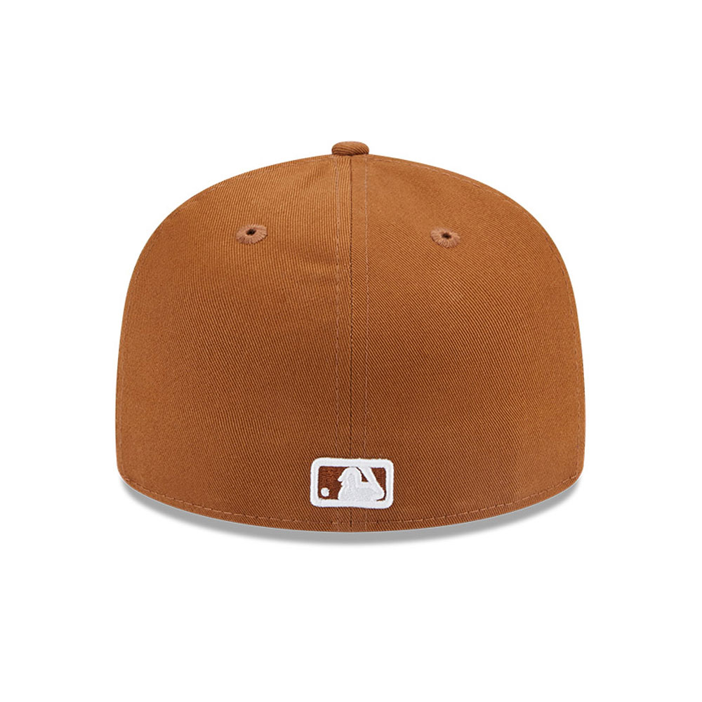 LA Dodgers Team Outline Brown 59FIFTY Fitted Cap
