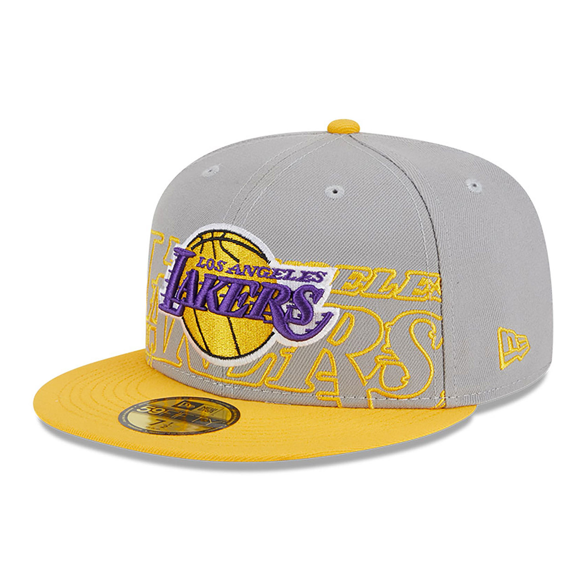 NEW ERA EXCLUSIVE 59FIFTY BROWN UPSIDE DOWN LOS ANGELES LAKERS W