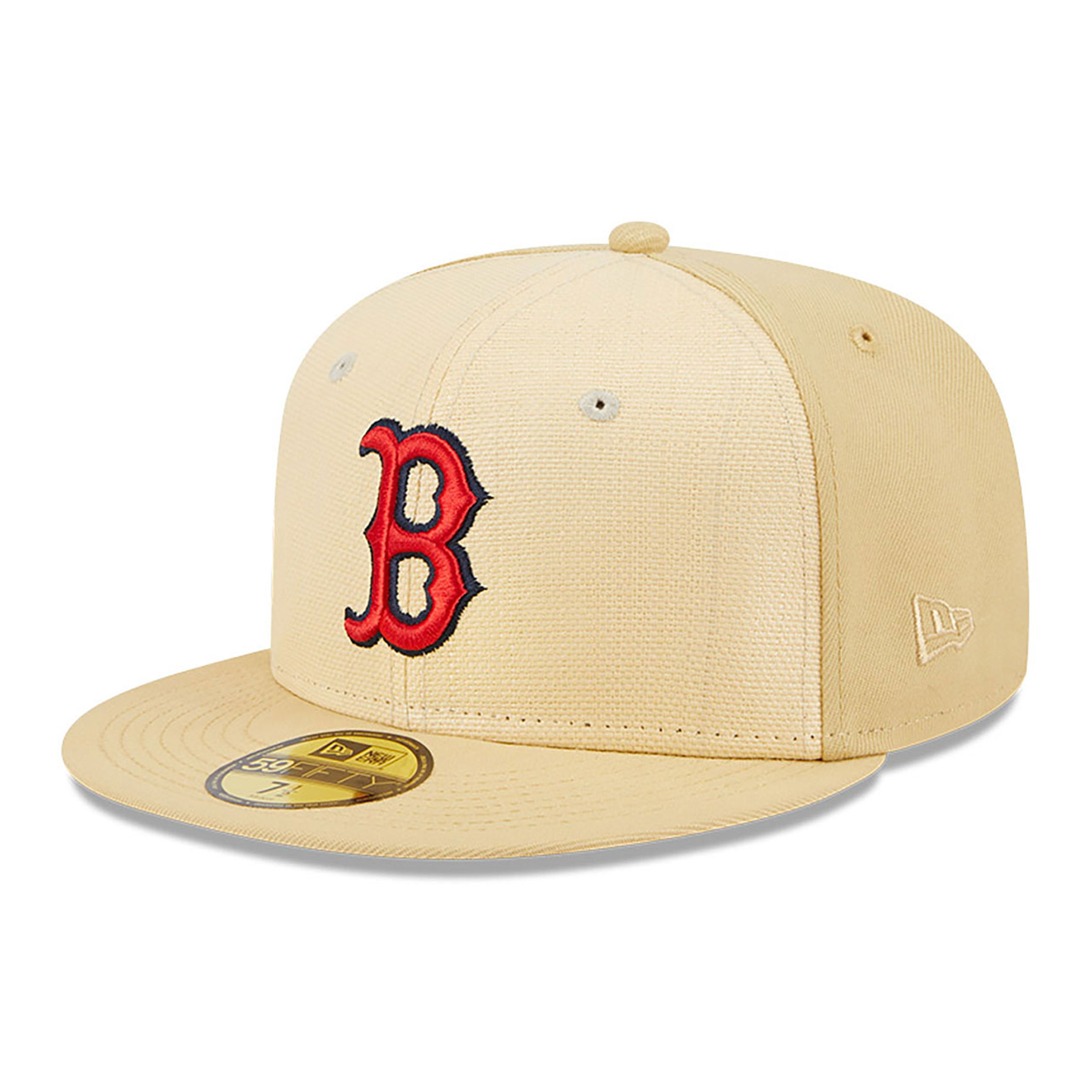 Raffia Front Boston Red Sox Beige 59FIFTY Fitted Cap