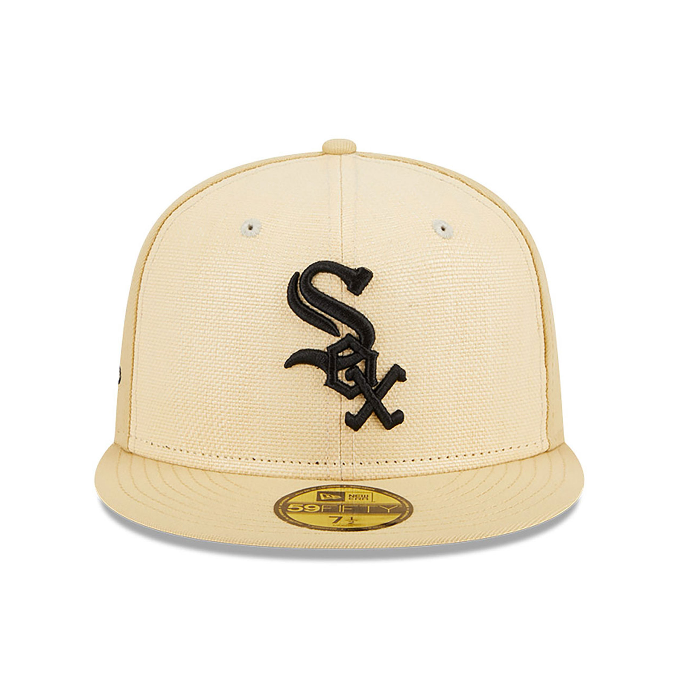 Raffia Front Chicago White Sox Beige 59FIFTY Fitted Cap