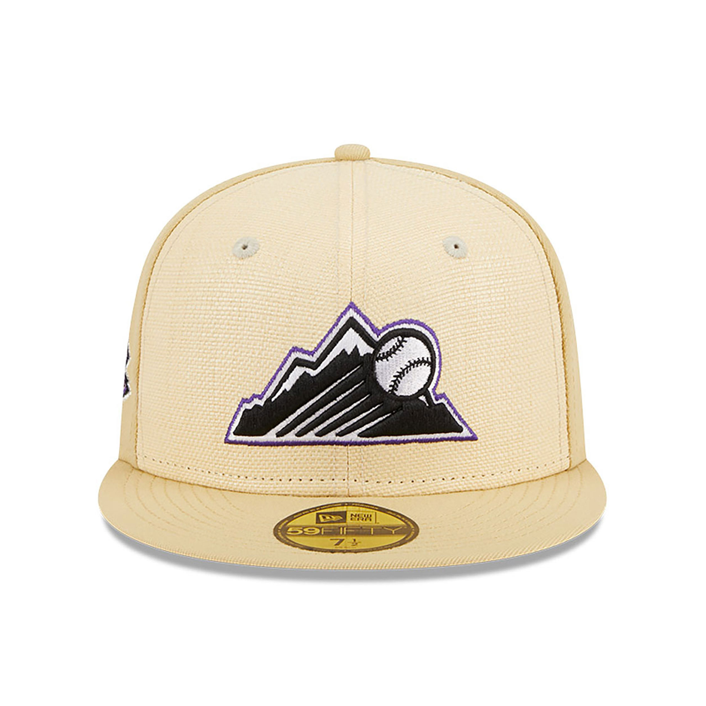 Raffia Front Colorado Rockies Beige 59FIFTY Fitted Cap
