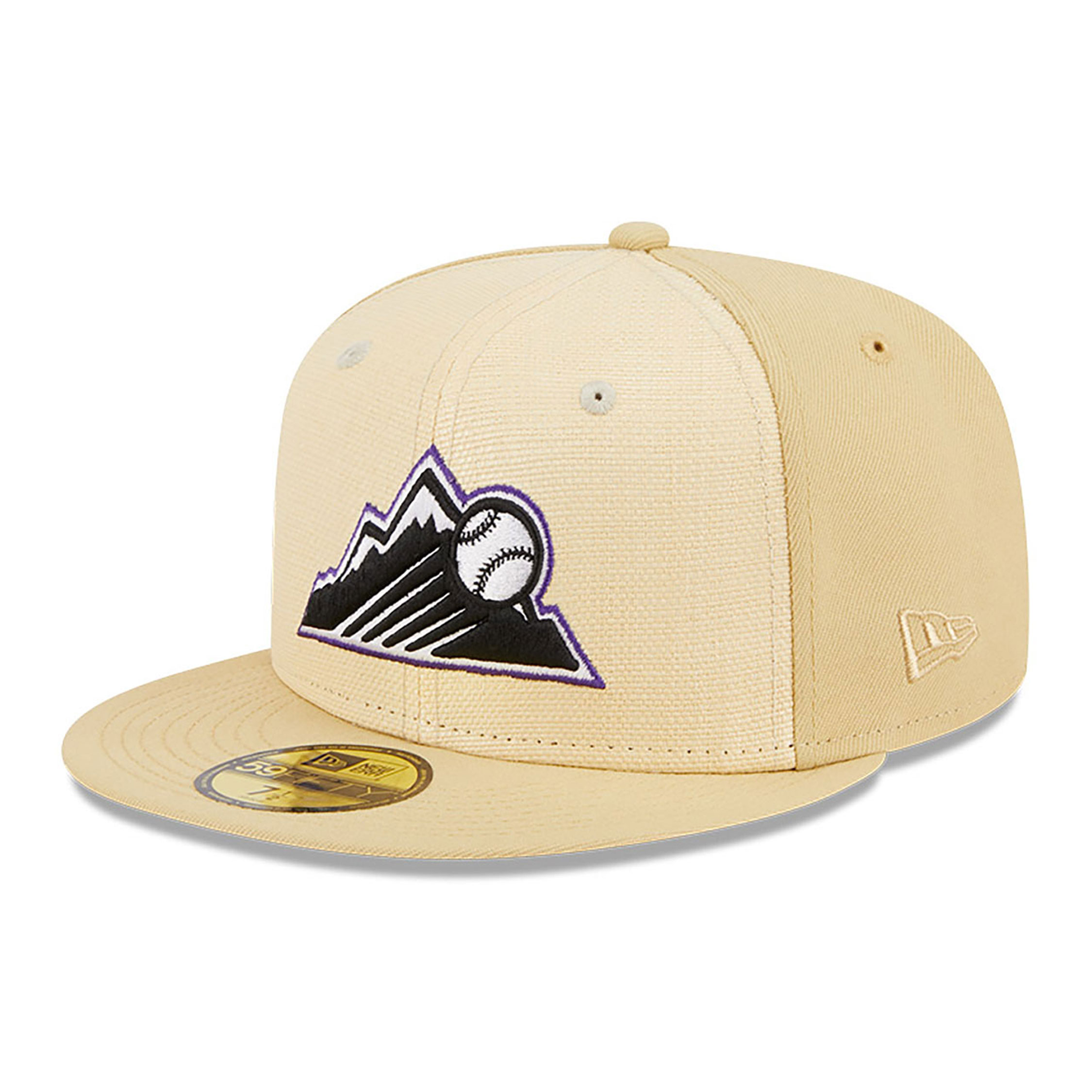 Raffia Front Colorado Rockies Beige 59FIFTY Fitted Cap