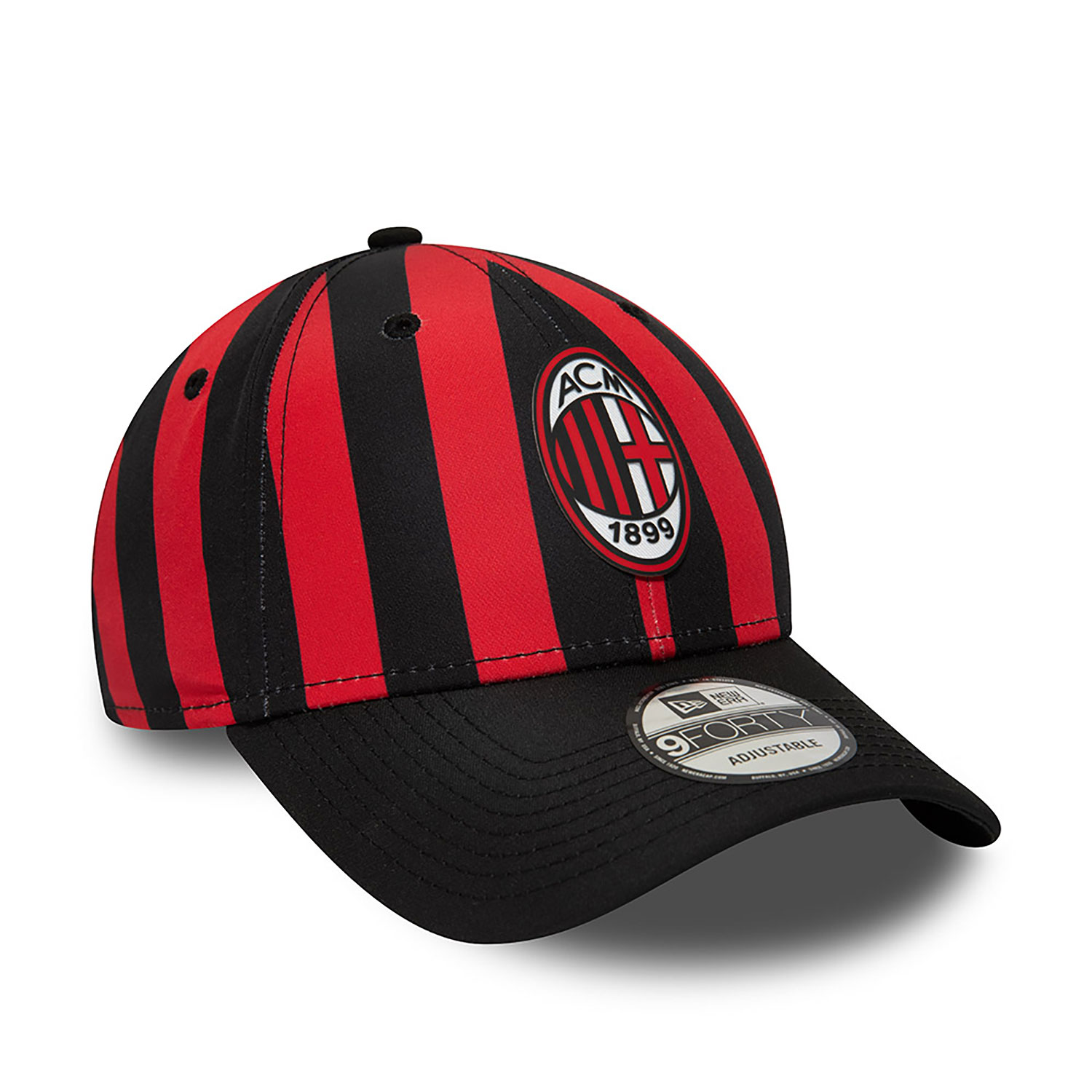 9FORTY New Era x AC Milan Red and Black Cap With Logo
