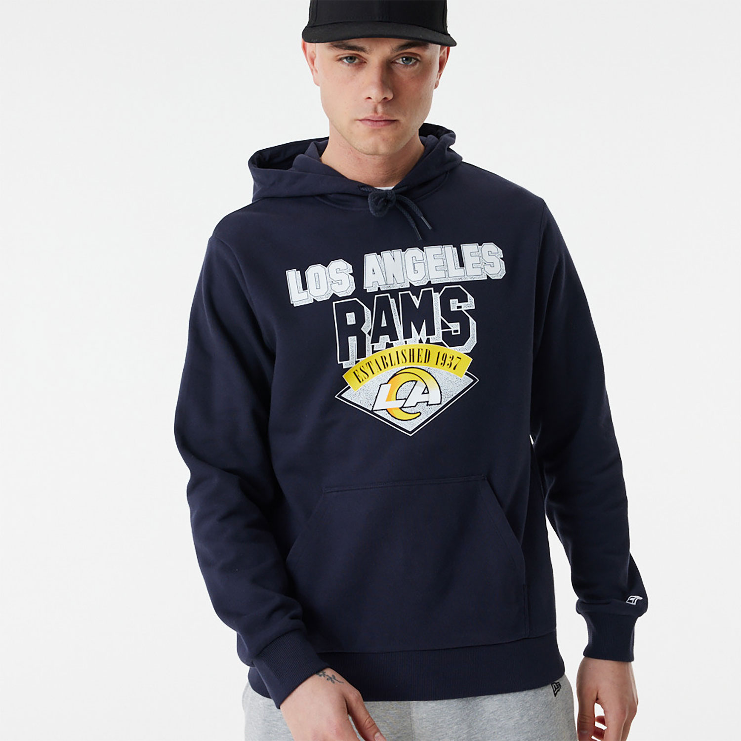 LA Rams NFL Team Graphic Navy Pullover Hoodie