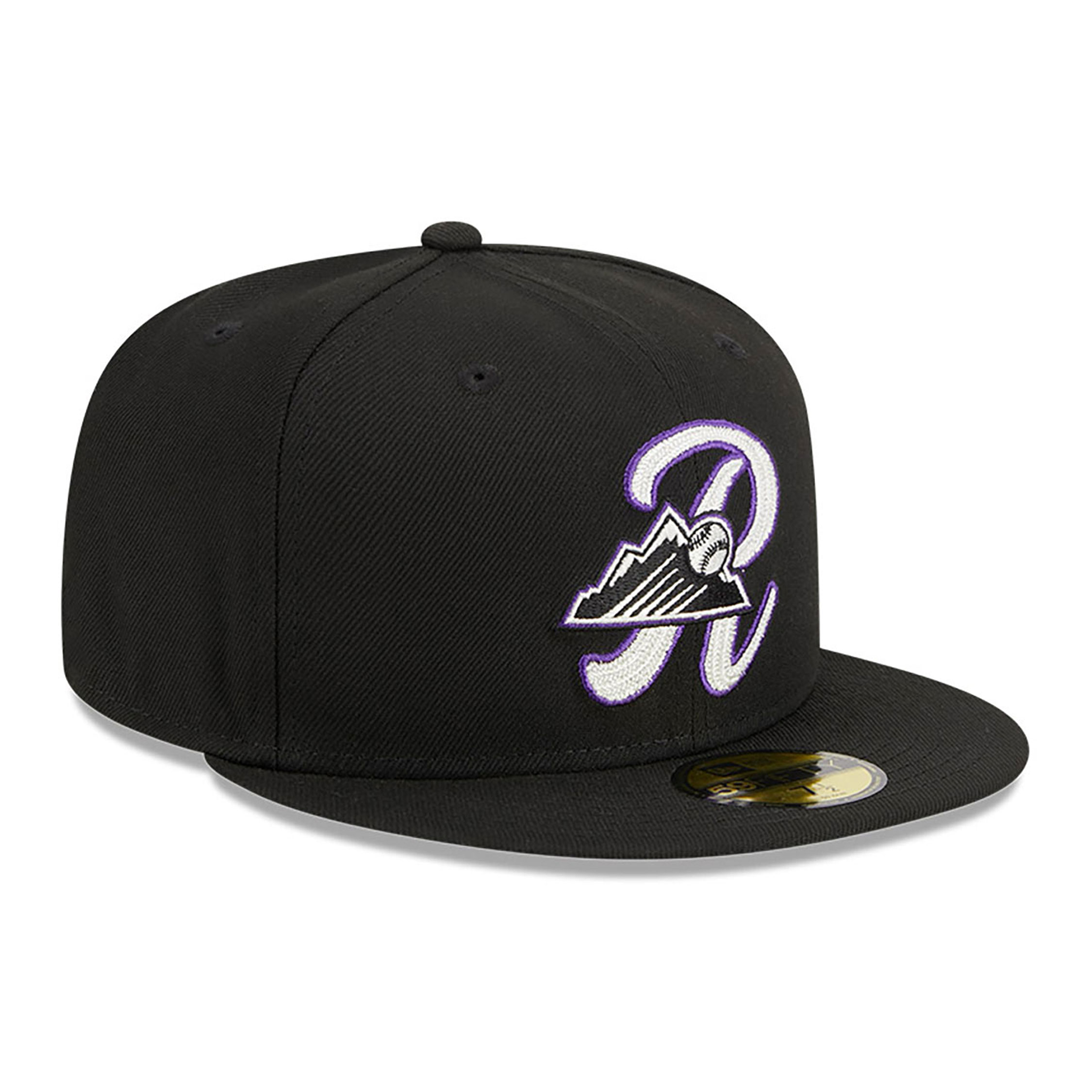Colorado Rockies Duo Logo Black 59FIFTY Fitted Cap