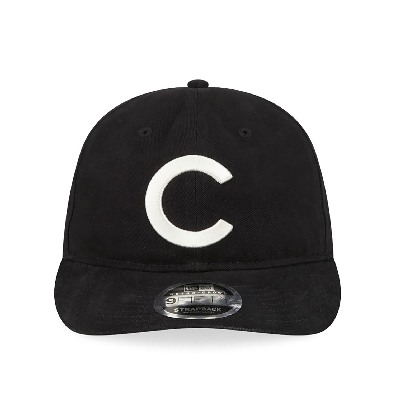 Chicago Cubs MLB Cooperstown Black Retro Crown 9FIFTY Strapback Cap