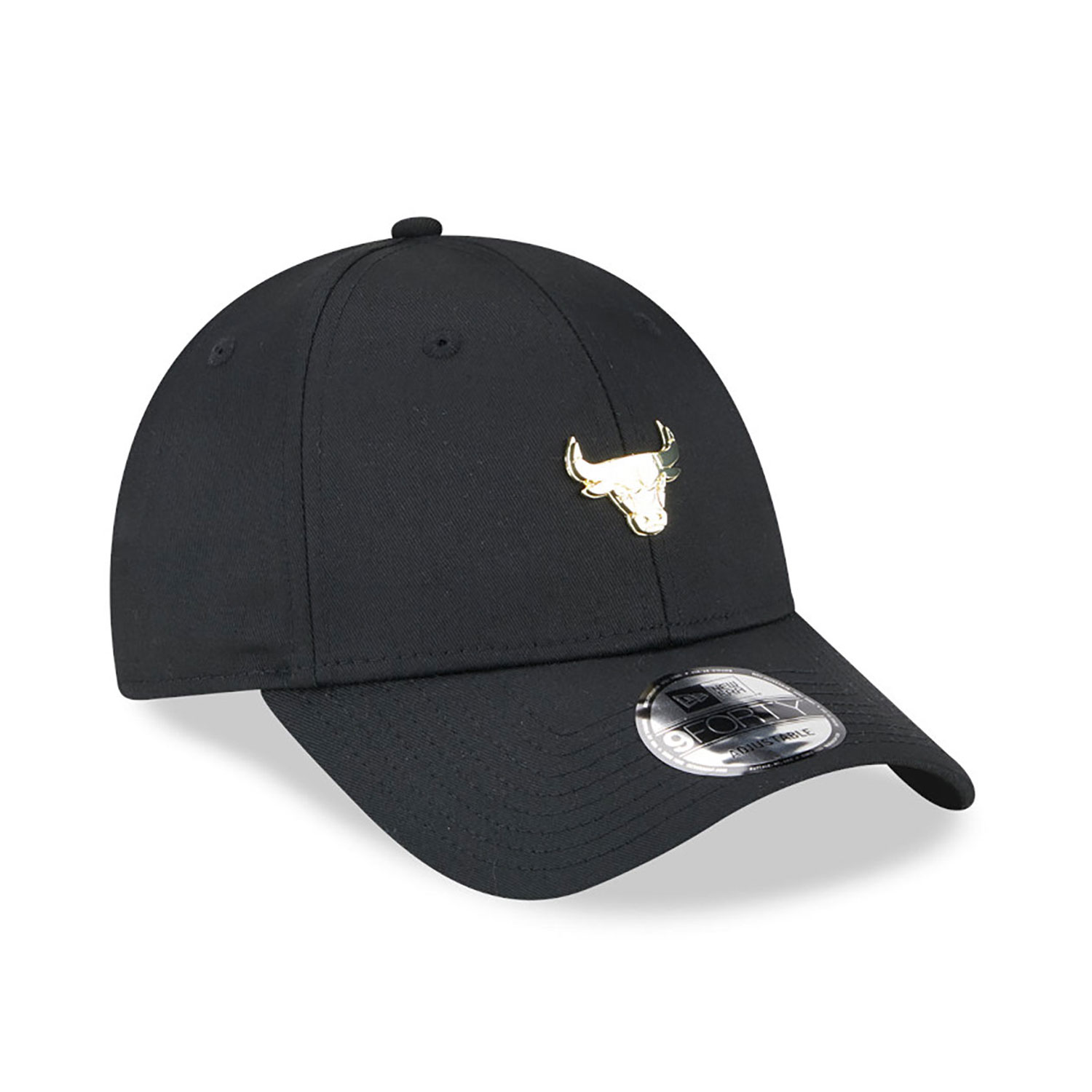 Chicago Bulls Pin Logo Black 9FORTY Adjustable Cap